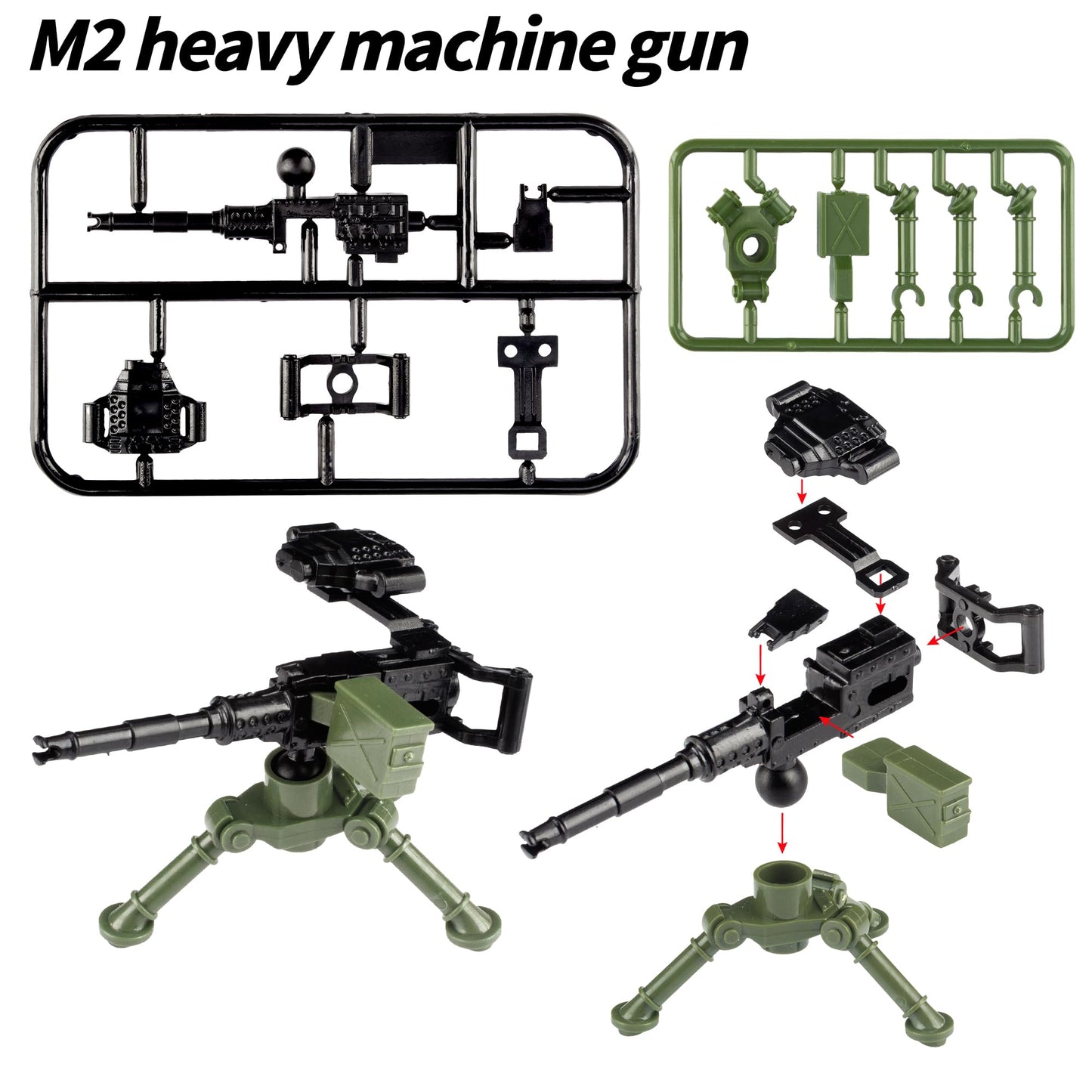 MaozyHomie Heavy Weapon Pack – 5-Model Military Toy Weapons for Battle Blocks, Compatible with Major Brands