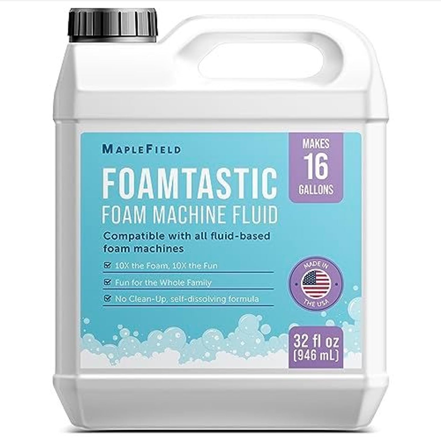 Maplefield Foam Machine Solution — 16 Gallon Foam Fluid for Backyard Parties