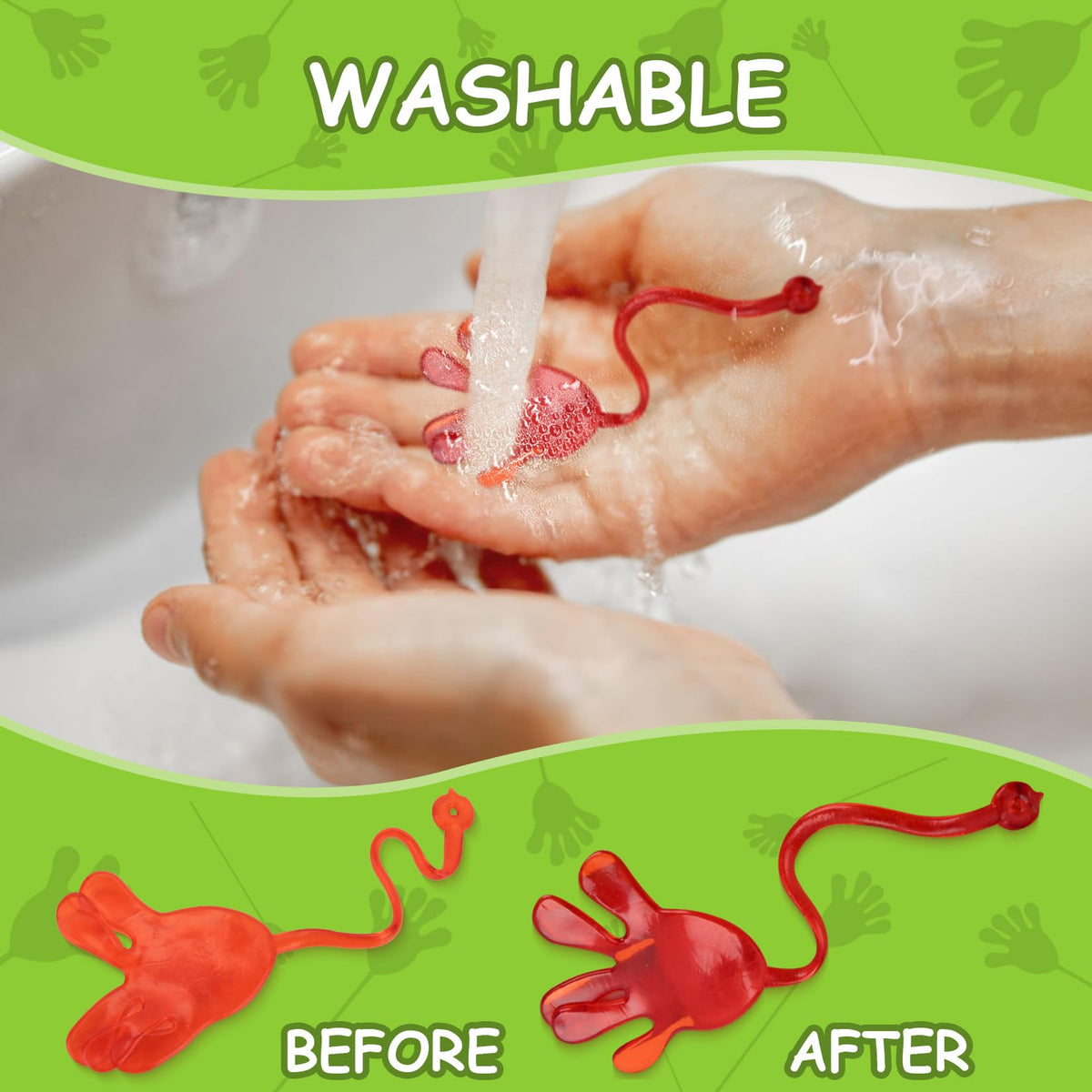 MAQIHAN 32pcs Sticky Hands – Colorful Hand Squishy Toys for Party Favors & Halloween