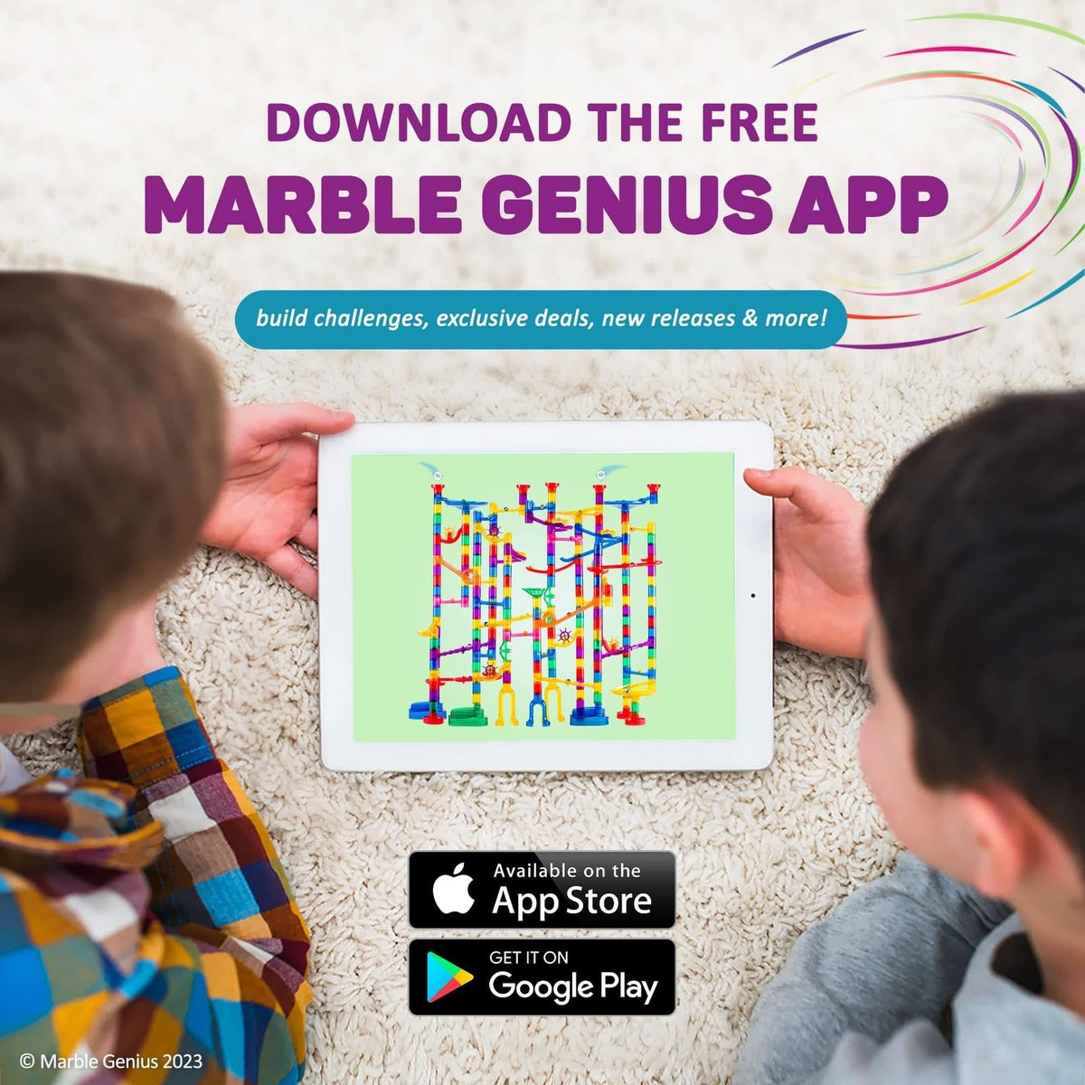 Marble Genius Tubes 30pcs – Educational Marble Run Accessory Set for 4+