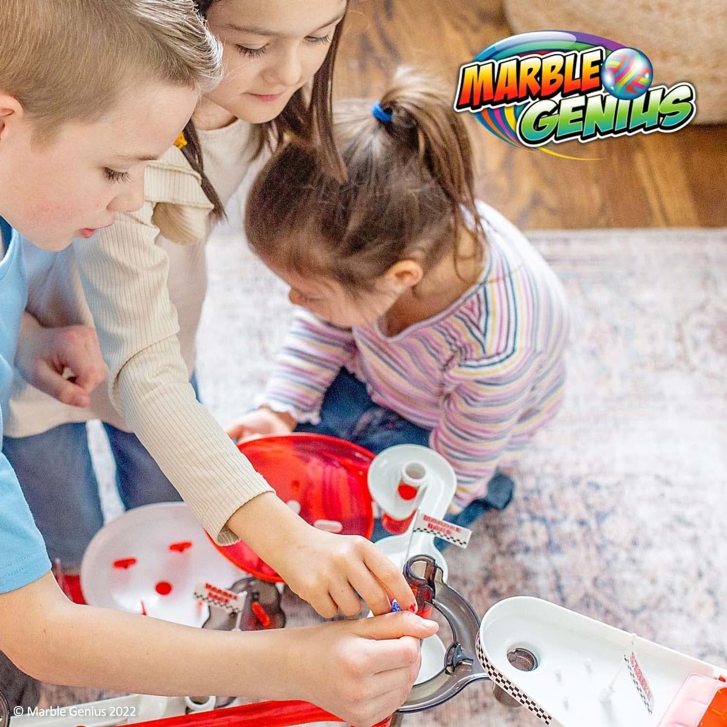 Marble Genius Marble Run Racing Set – 125-Piece STEM Marble Track for Kids