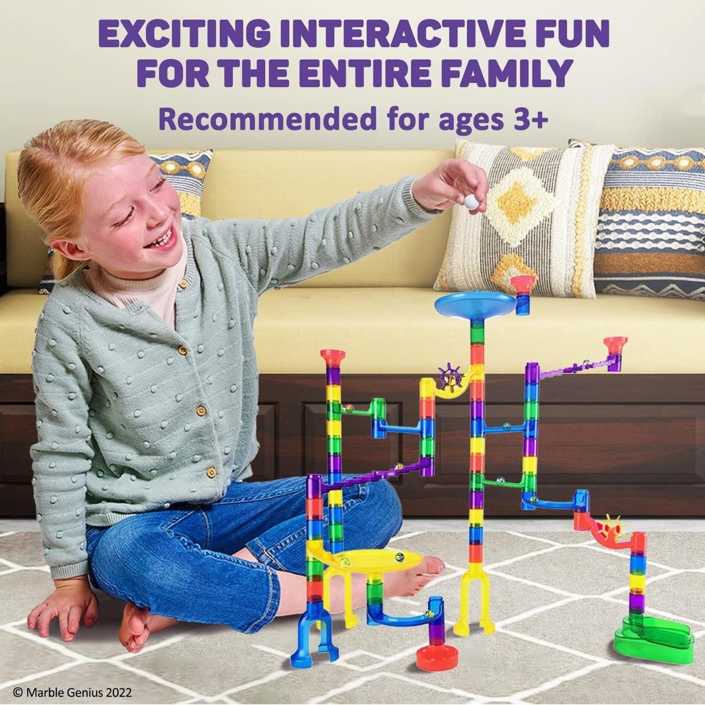 Marble Genius Marble Run Booster Set – 20 Pieces + App Access | Ages 3+