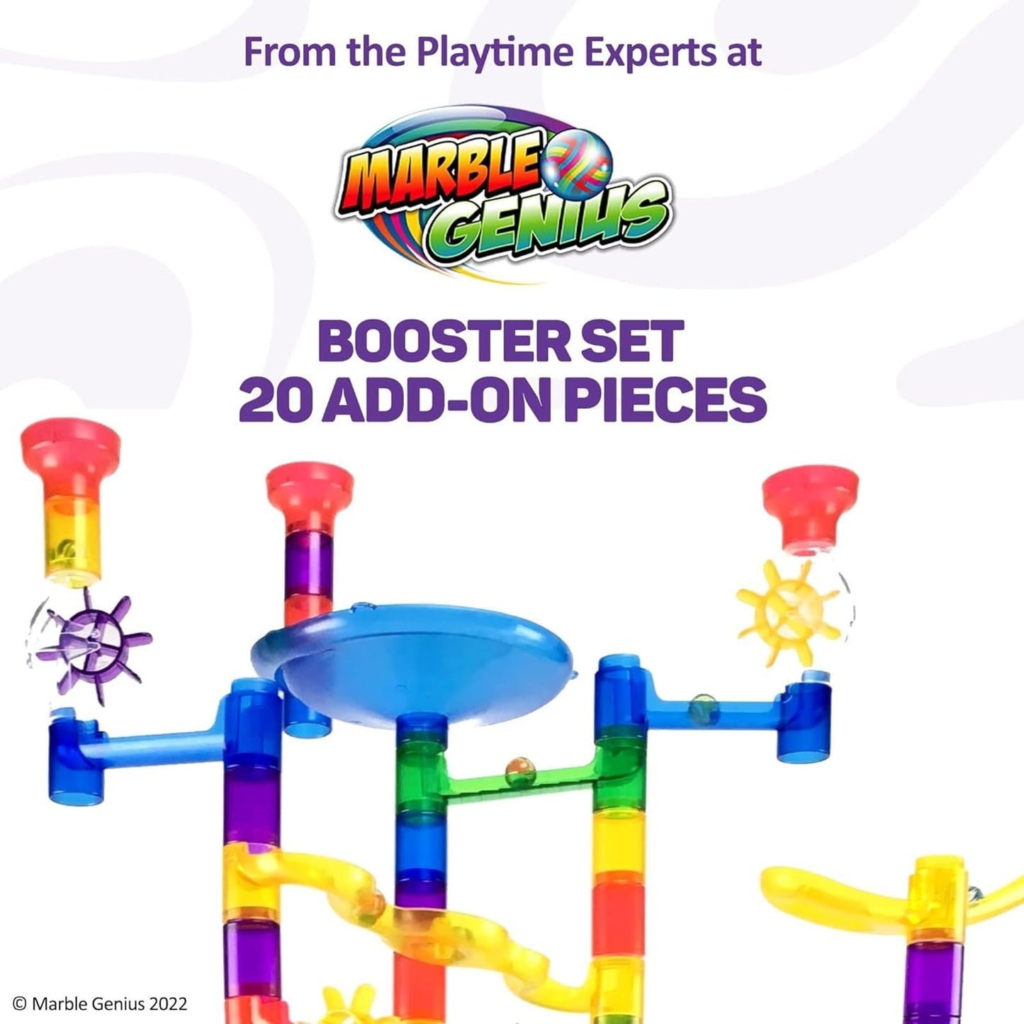 Marble Genius Marble Run Booster Set – 20 Pieces + App Access | Ages 3+