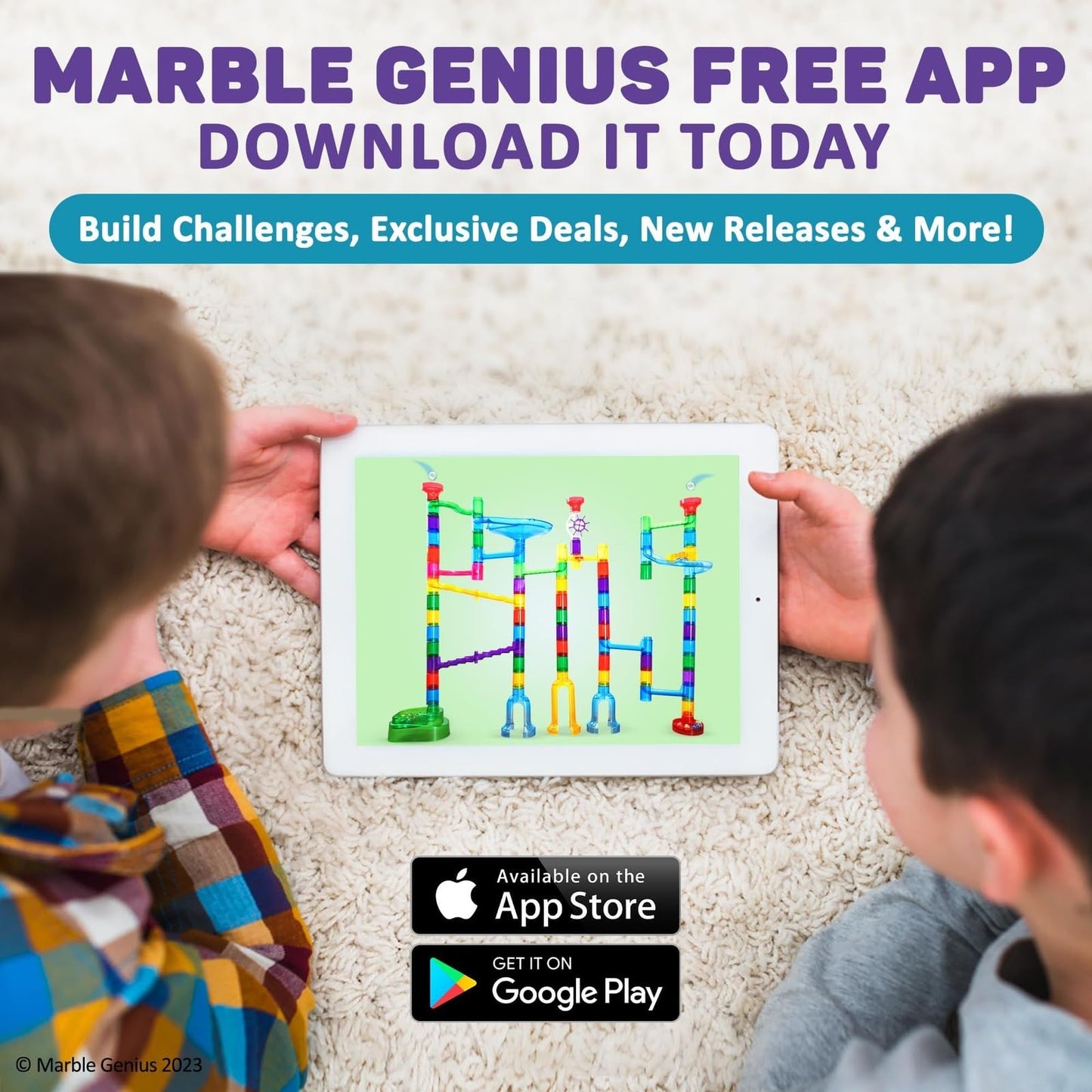 Marble Genius Marble Run Starter Set – 130 Pieces, 80 Translucent Tracks for Ages 4-8