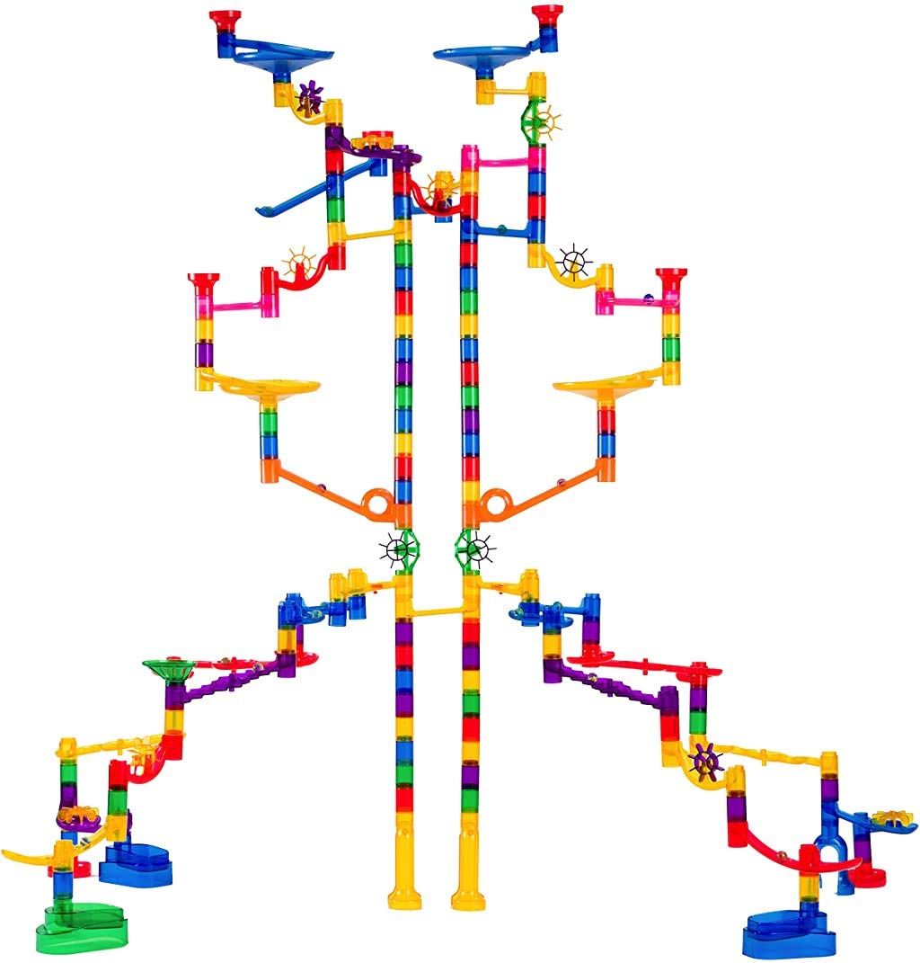 Marble Genius Marble Run Extreme Set | 300-Piece STEM Marble Track & Glass Marbles for Kids 4-8