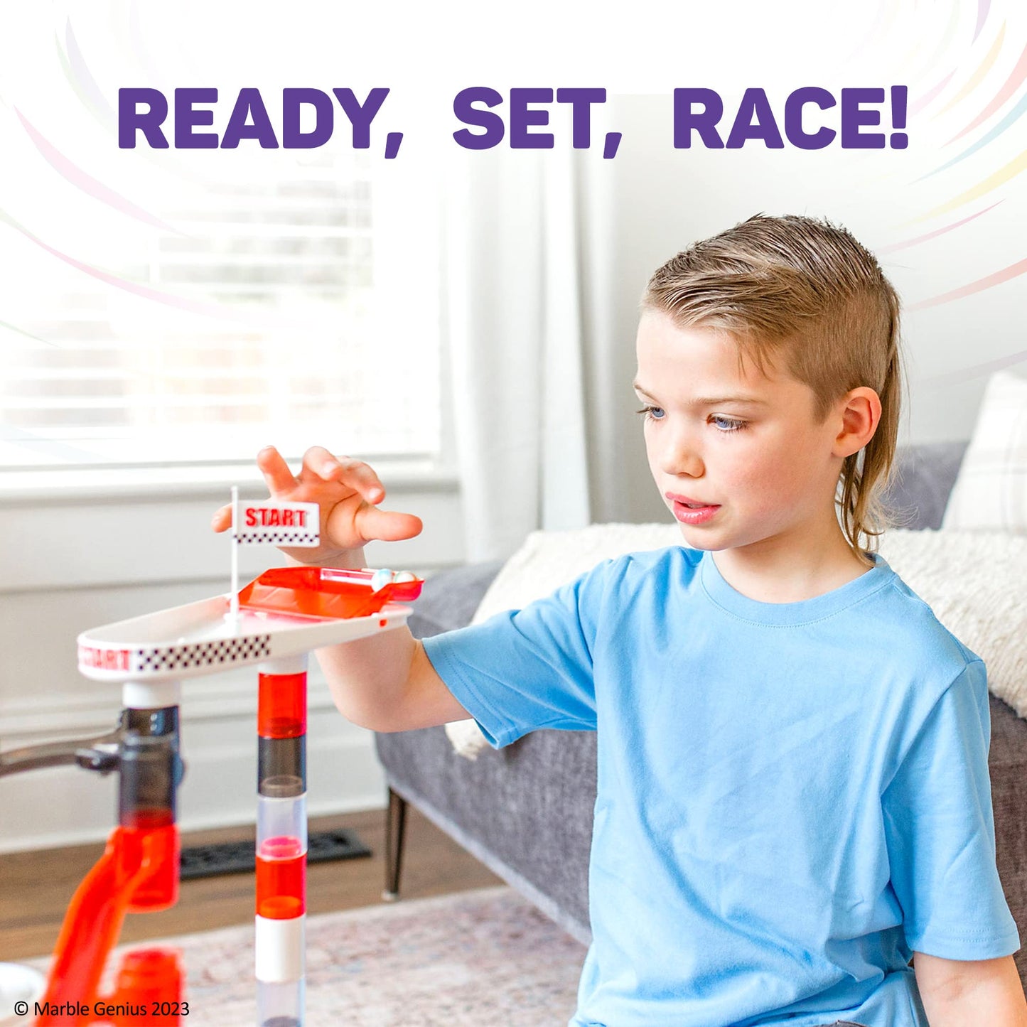 Marble Genius Marble Racing Booster Set – 25 Pieces, 10 Marbles, App Access | Ages 3+