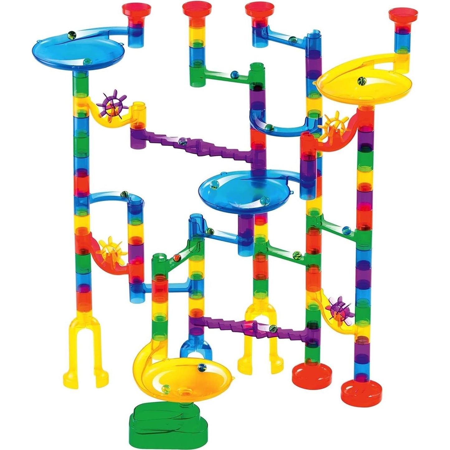 Marble Genius Marble Run Starter Set – 130 Pieces, 80 Translucent Tracks for Ages 4-8