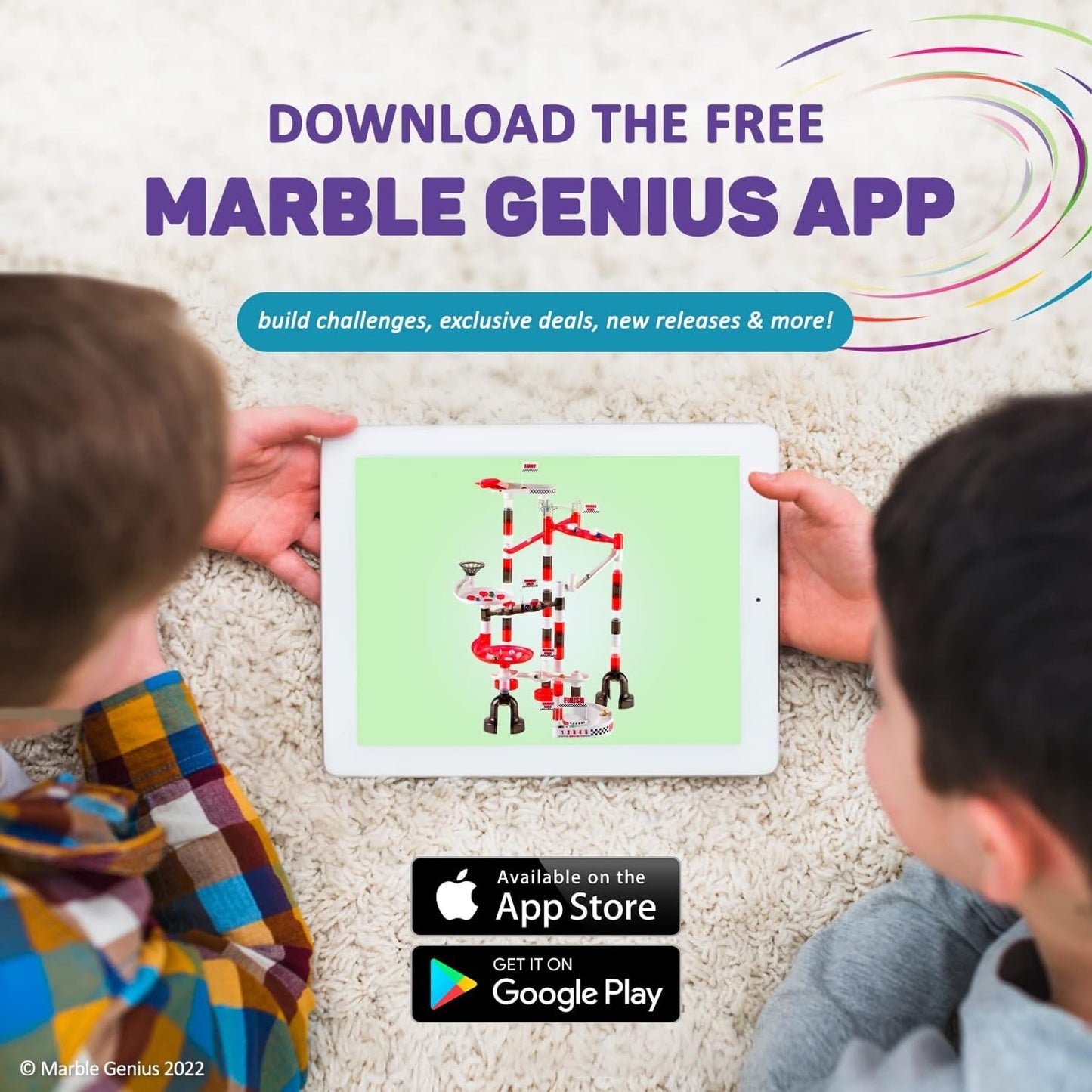Marble Genius Marble Run Racing Set – 125-Piece STEM Marble Track for Kids