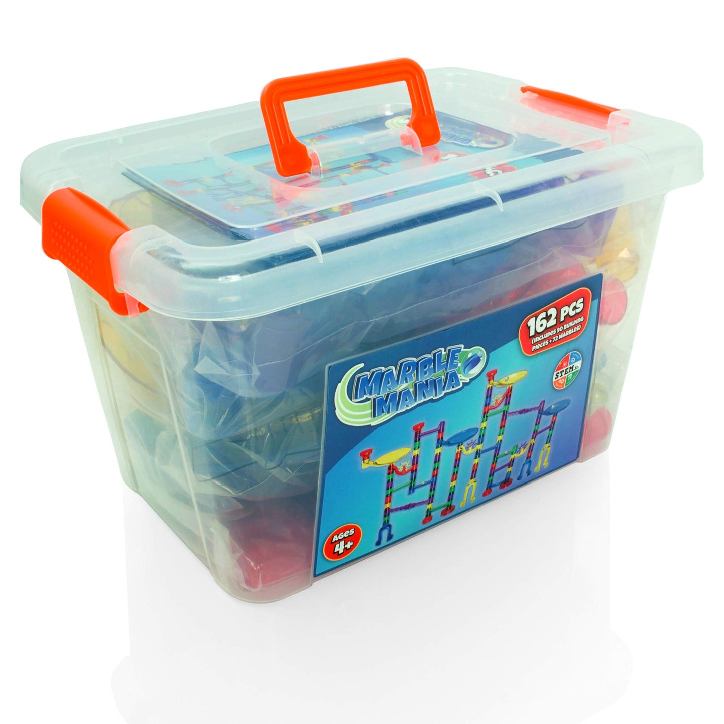 Marble Mania Marble Run – 162 Pieces + Storage Tub | STEM Toy for Ages 4–8