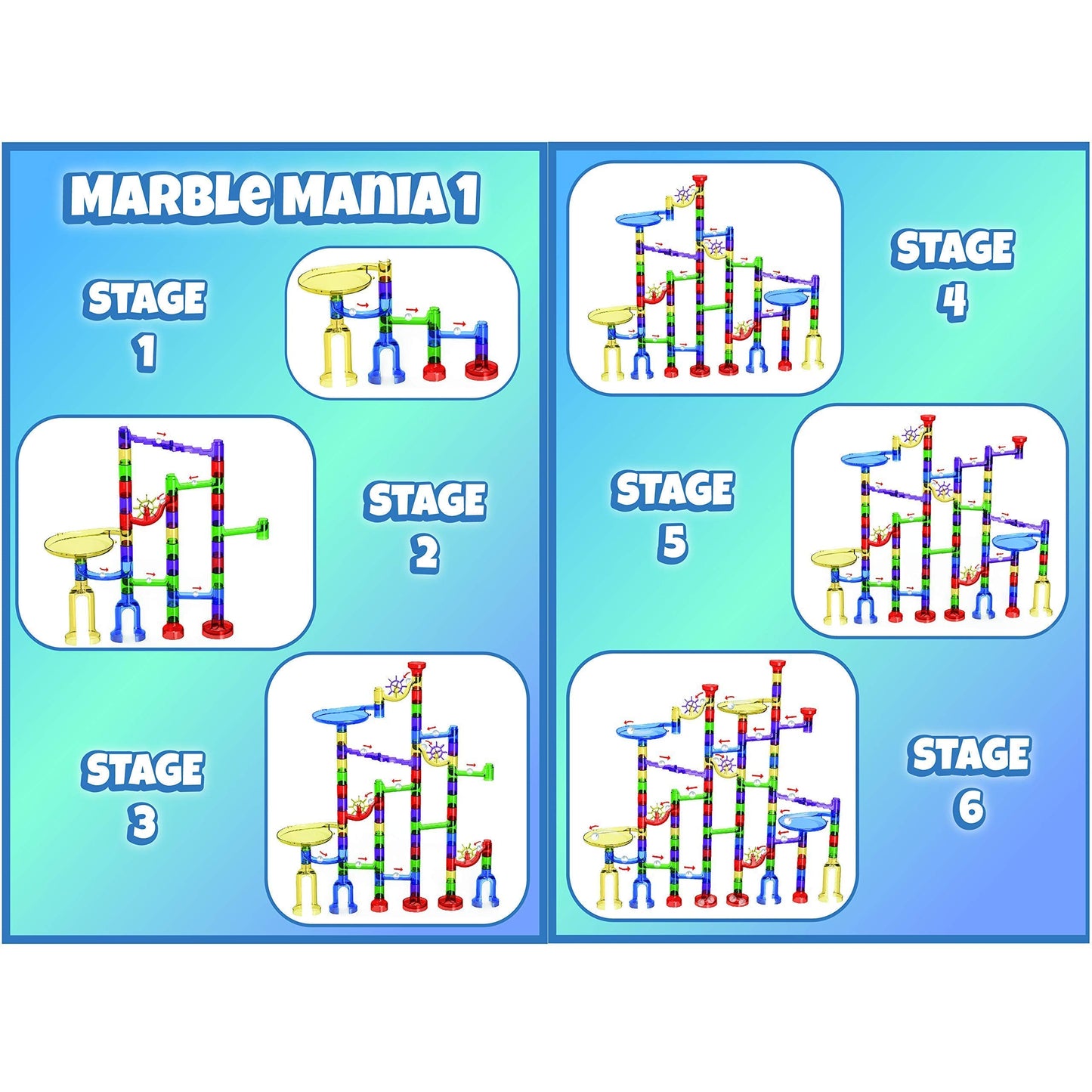 Marble Mania Marble Run – 162 Pieces + Storage Tub | STEM Toy for Ages 4–8