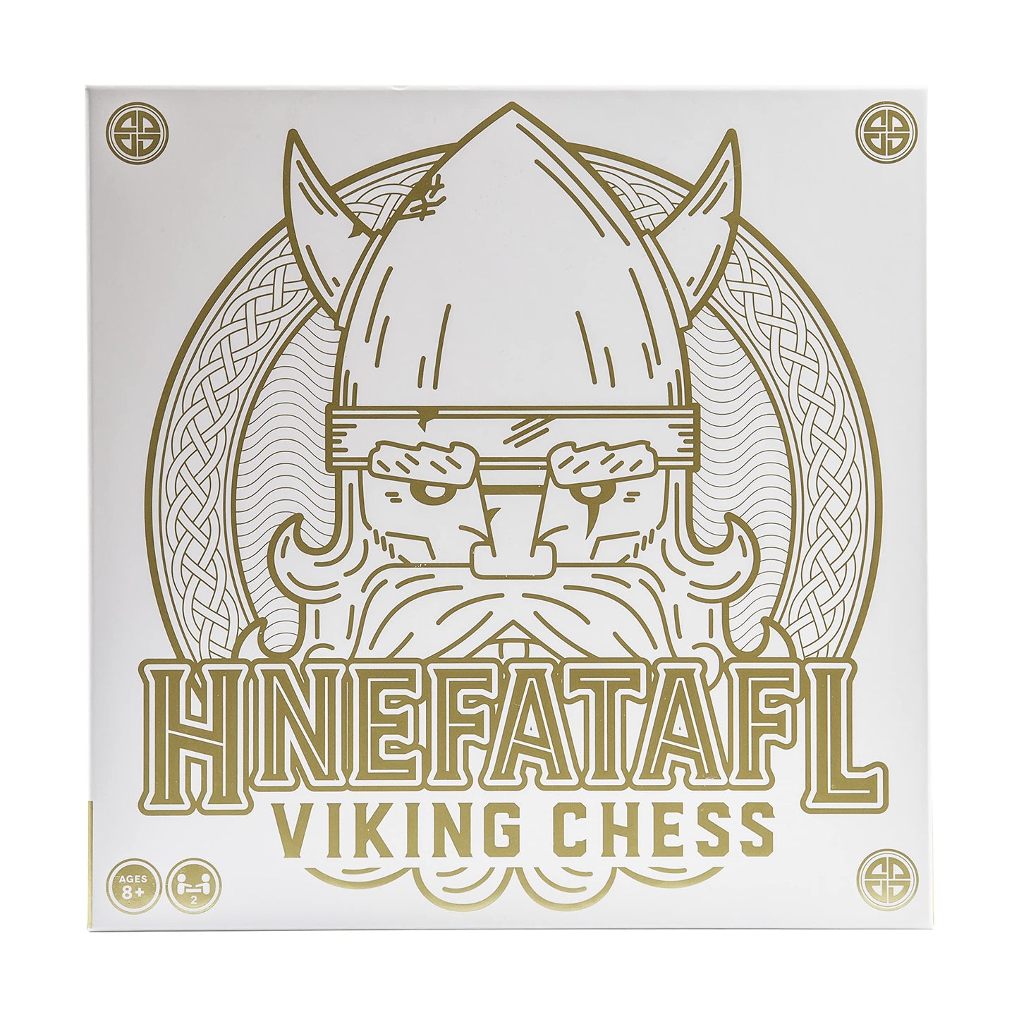 Marbles Hnefatafl – Wooden Two-Player Strategy Game with King and Viking Attacker Pieces