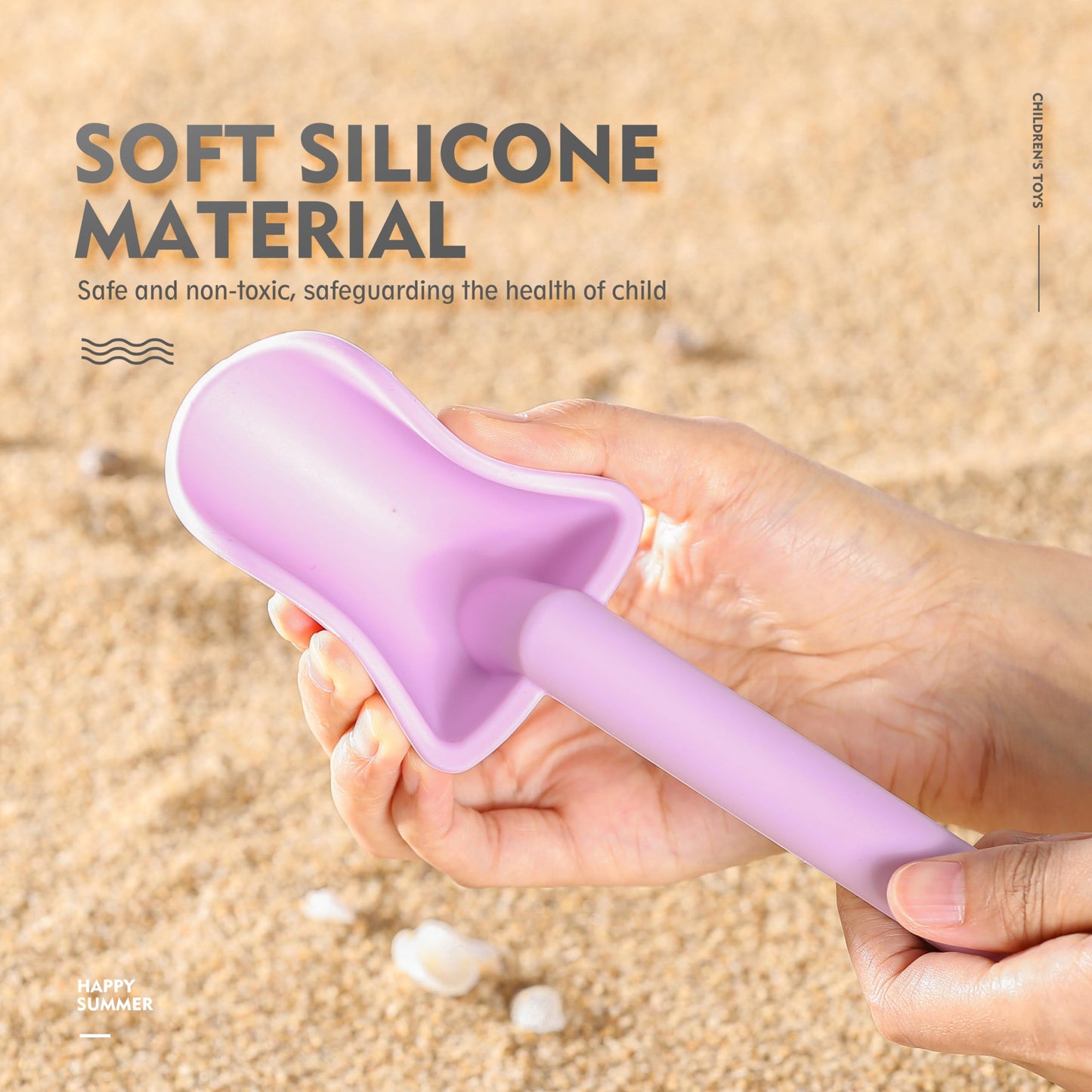 MarcZero 11-Piece Silicone Beach Toys Set – Modern, Travel-Friendly, Eco-Friendly Bath & Sand Play (Purple)