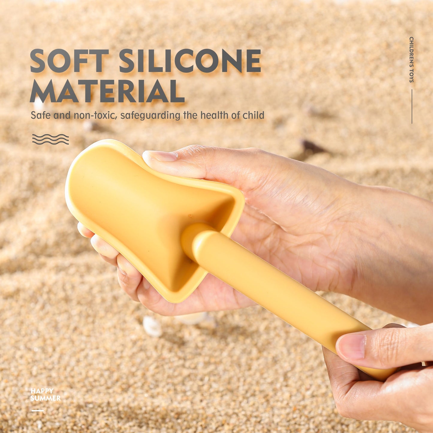 MarcZero 11Pcs Silicone Beach Toys Set - Modern, Travel-Friendly Sand Toys for Toddlers