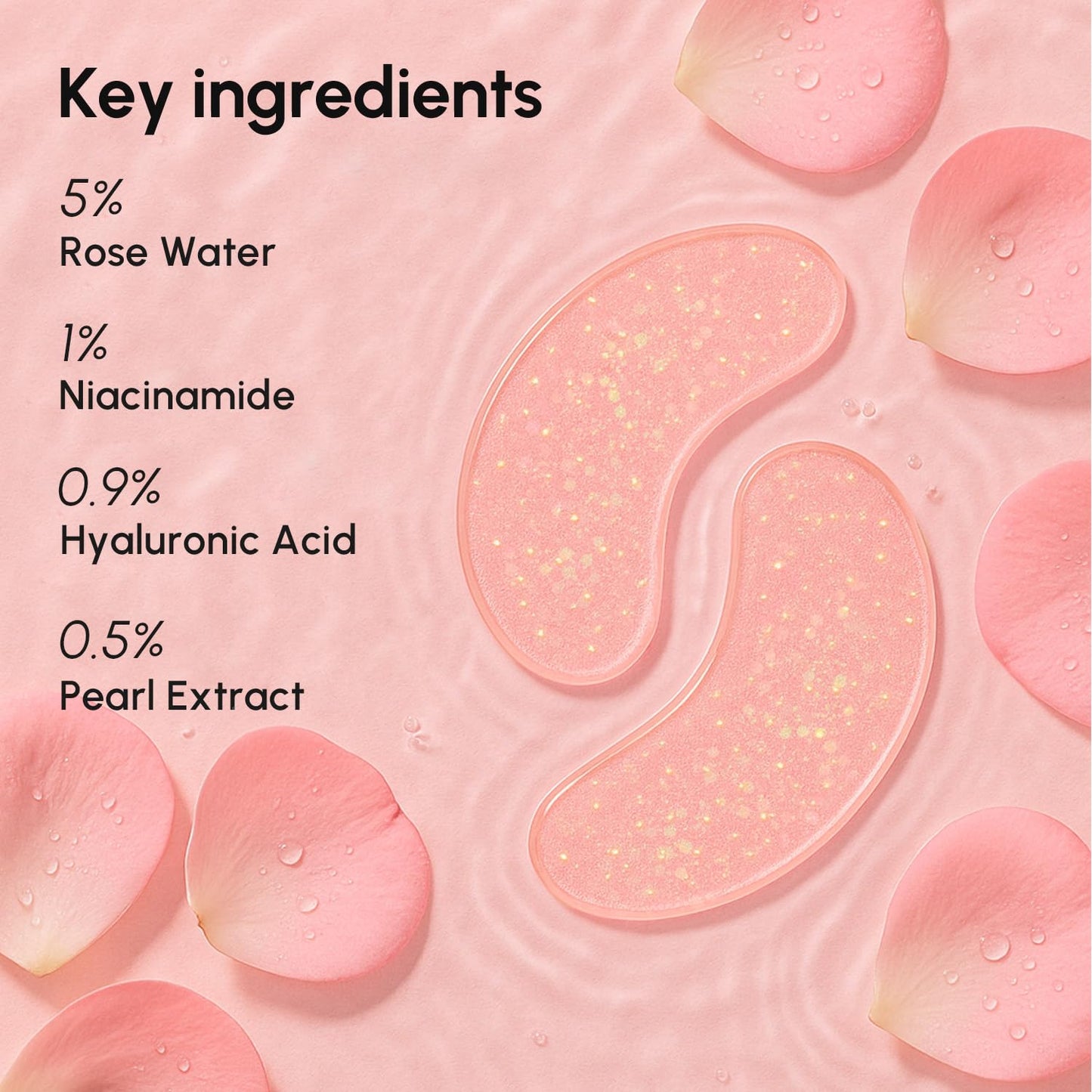 MAREE Pink Eye Gels – Hydrating Under-Eye Patches with Rose Water