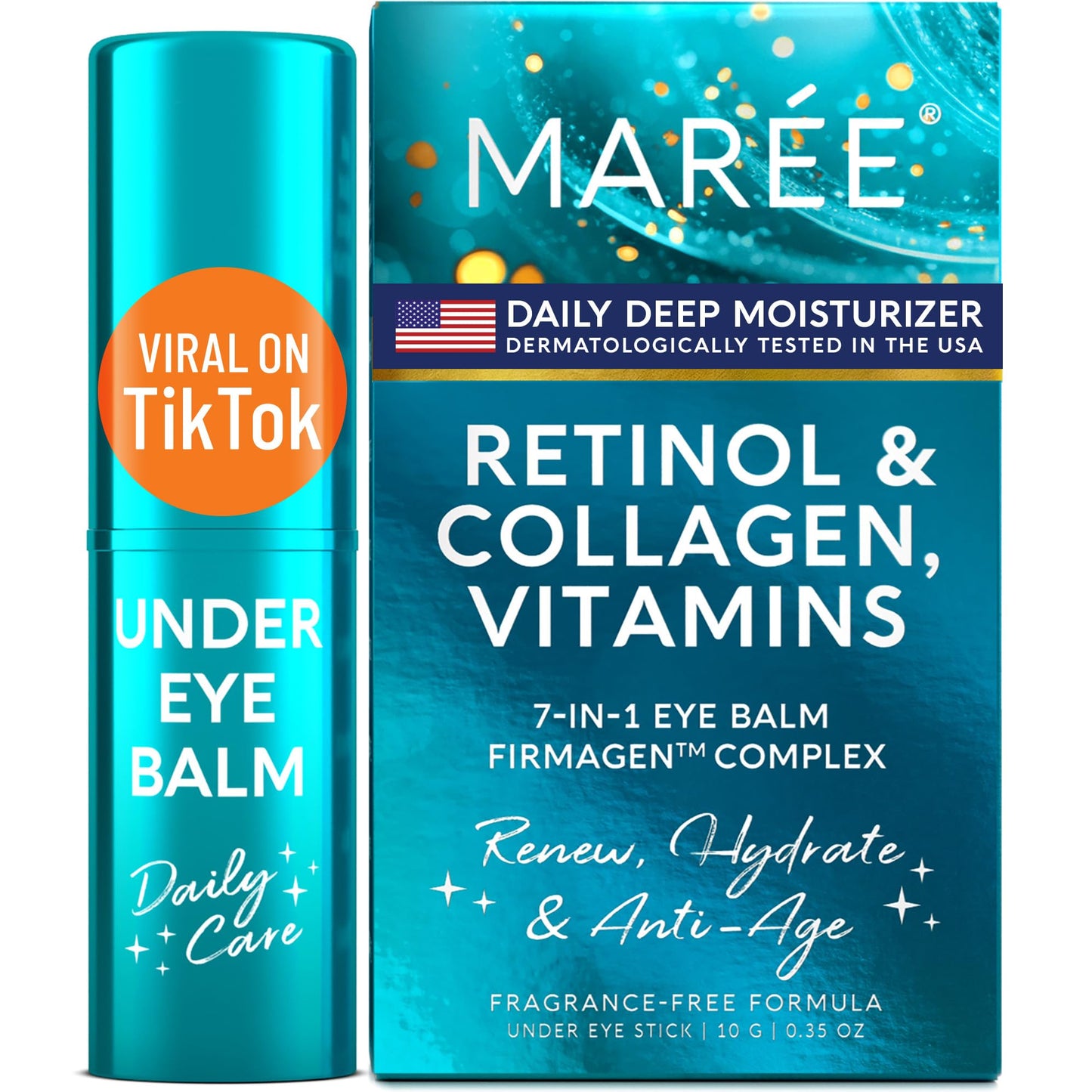 MAREE Under Eye Balm Stick with Retinol & Ceramide Complex – Hydrating Anti-Wrinkle Eye Care