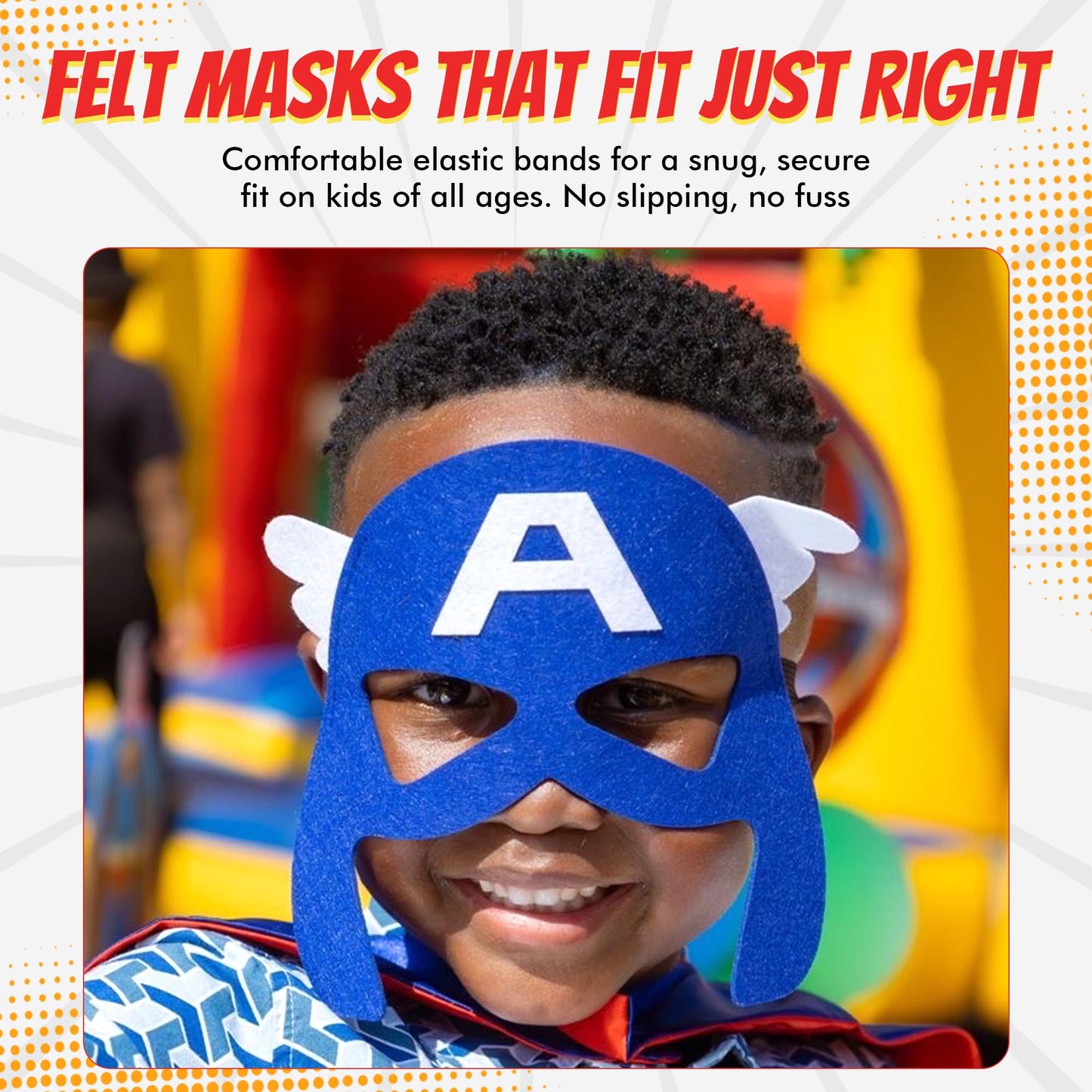 Maribus-FL Superhero Capes & Masks for Kids | Satin Capes & Felt Masks