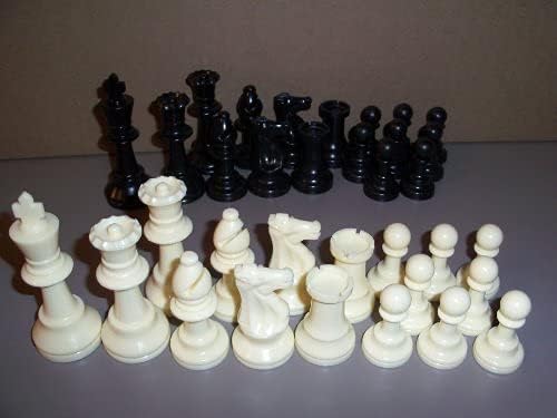 Marion Staunton Tournament Chess Pieces – Triple Weighted, 3.75in King, 2 Extra Queens
