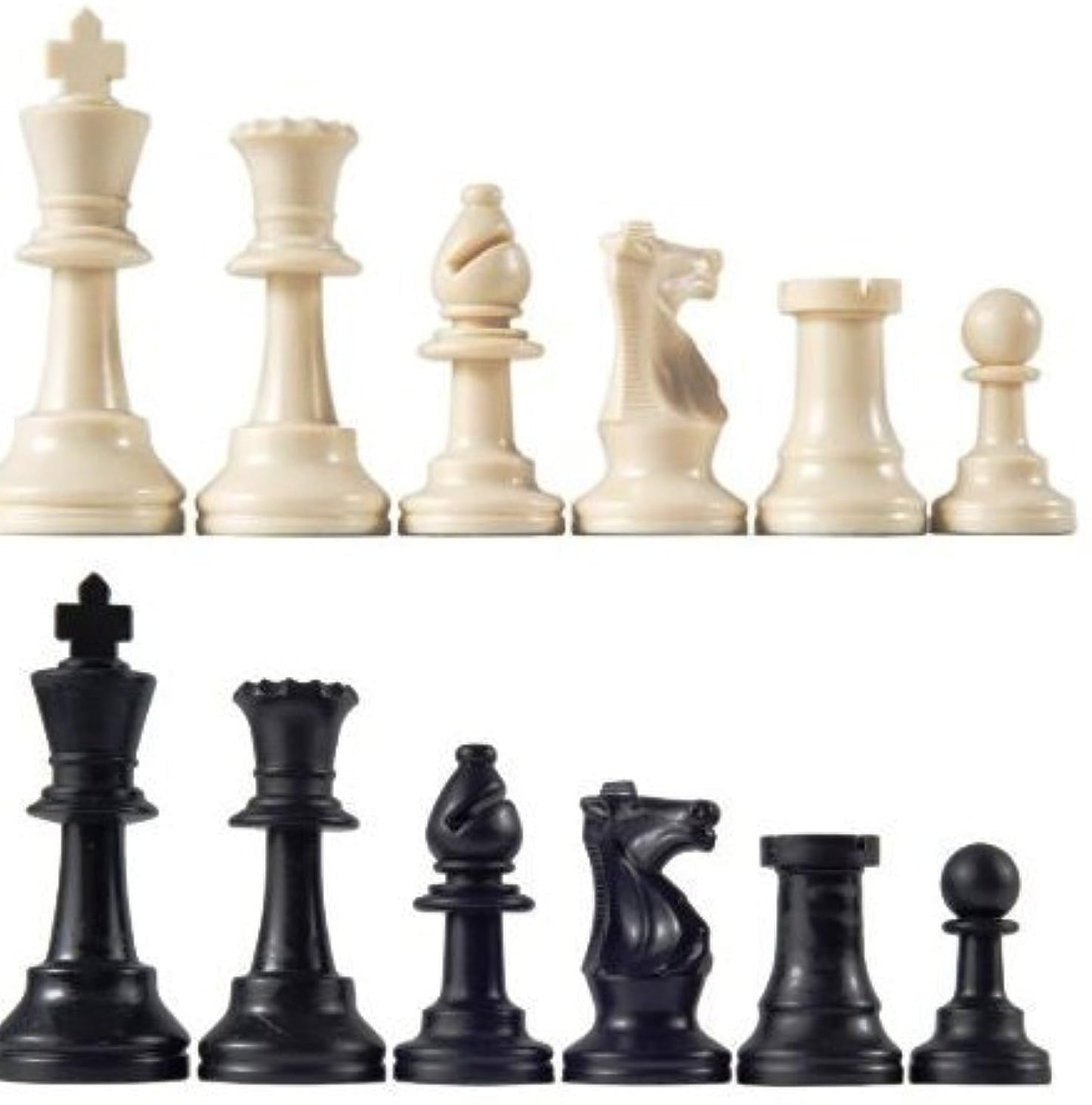 Marion Staunton Tournament Chess Pieces – Triple Weighted, 3.75in King, 2 Extra Queens