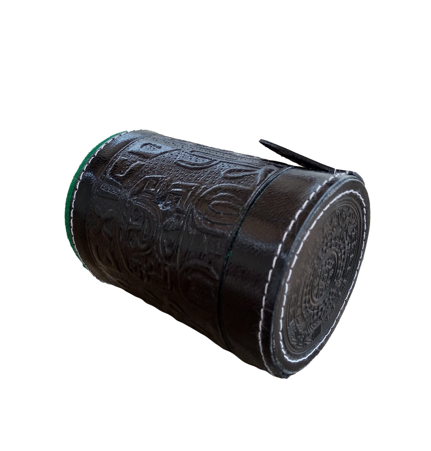 Marquez Cup Poker Dice Game Set with Leather-Lined Cup – Black