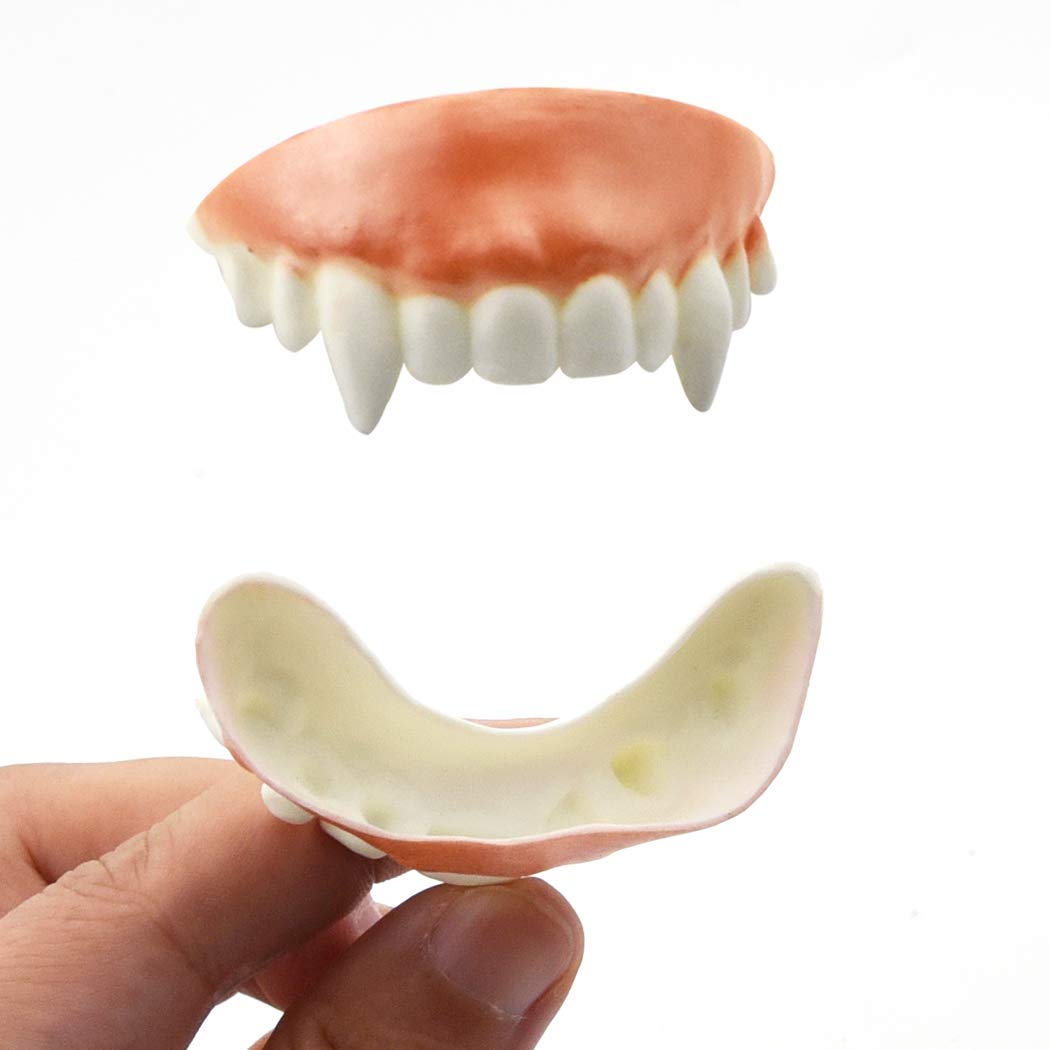 Marrywindix 12 Styles Gnarly Teeth Gag Teeth — Vampire Dentures for Halloween Costumes & Photo Props