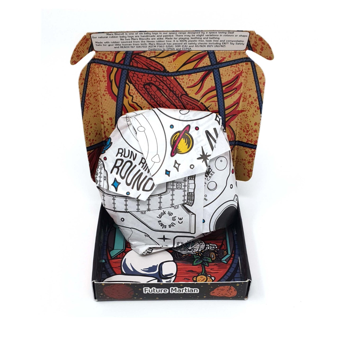 Mars Biscuit® Natural Rubber Space Themed Baby Toy