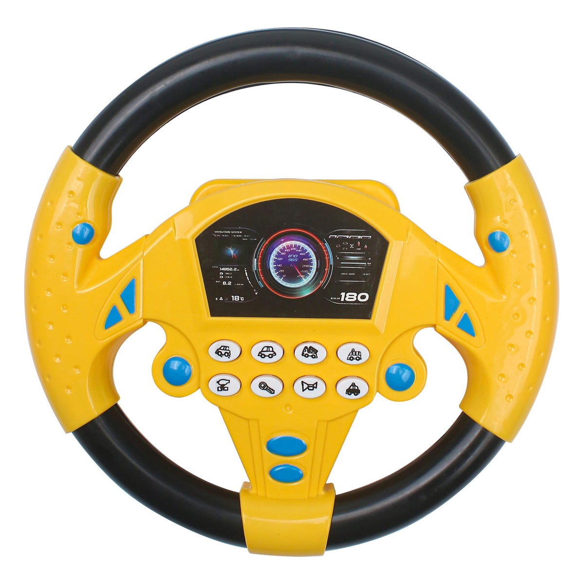Marsrut Steering Wheel Toy for Kids 3+ | Interactive Driving Toy with Lights & Sounds - Yellow
