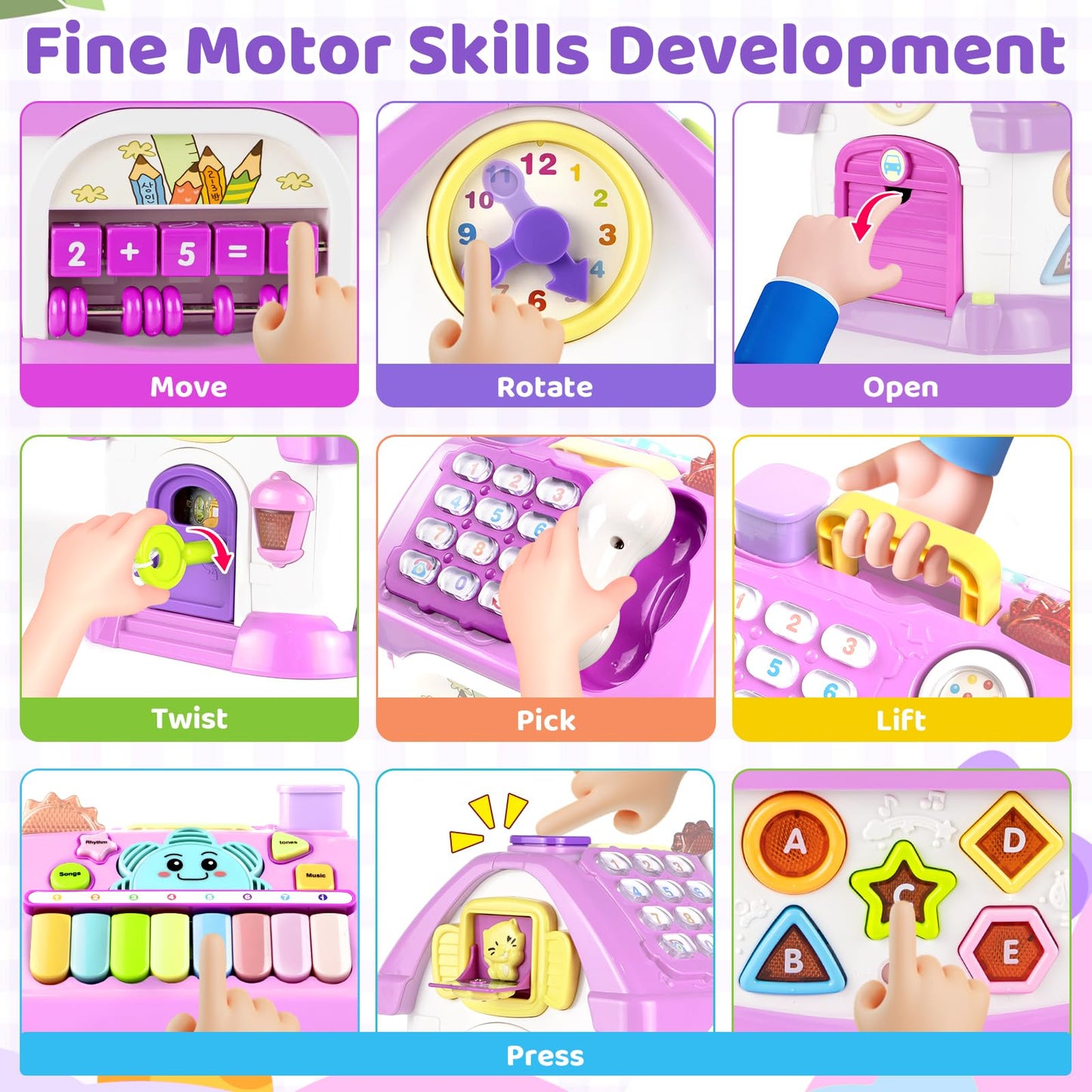 Marstone 8-in-1 Learning House | Toddler Musical Toy for 1-3 Year Olds