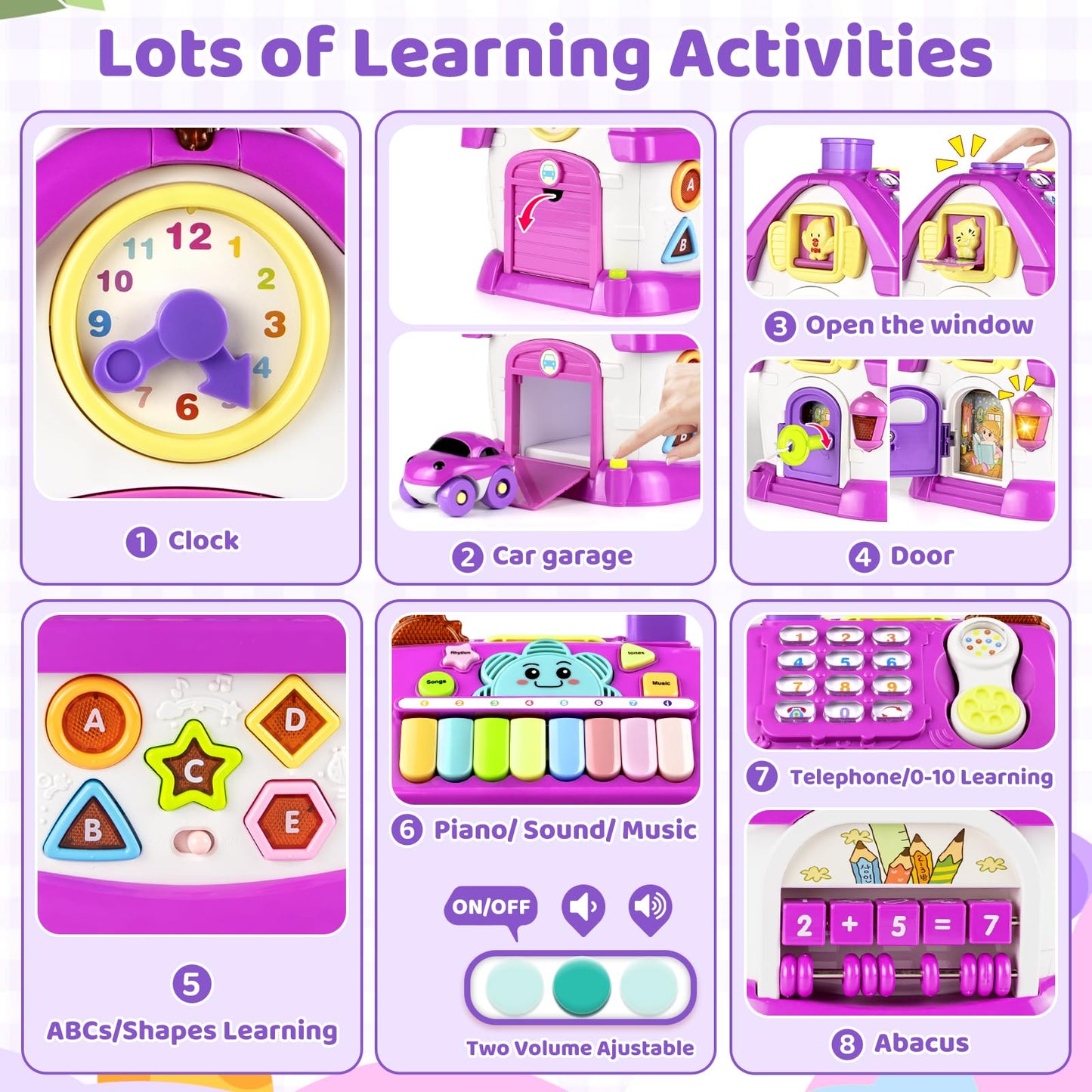 Marstone 8-in-1 Learning House | Toddler Musical Toy for 1-3 Year Olds