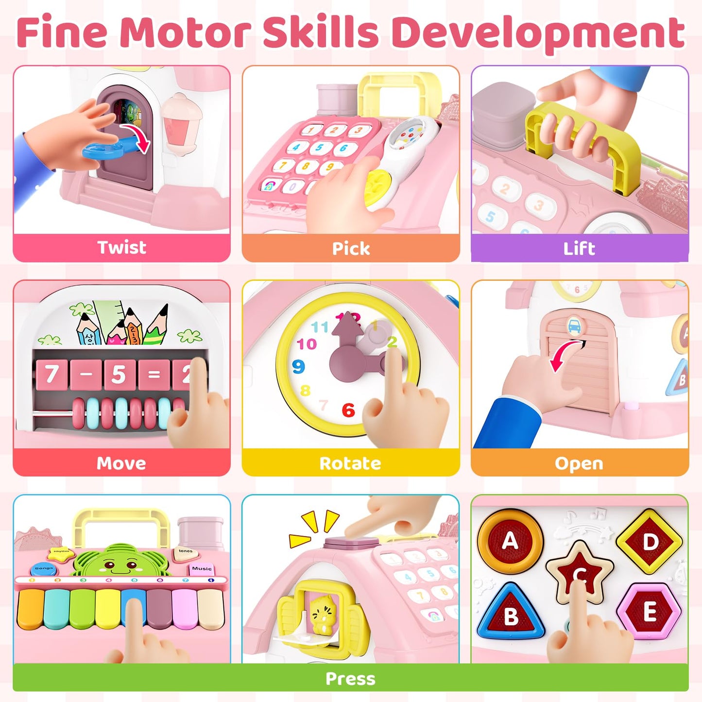 Marstone 8-in-1 Musical Learning House – Educational Toddler Toy for 6–24 Months
