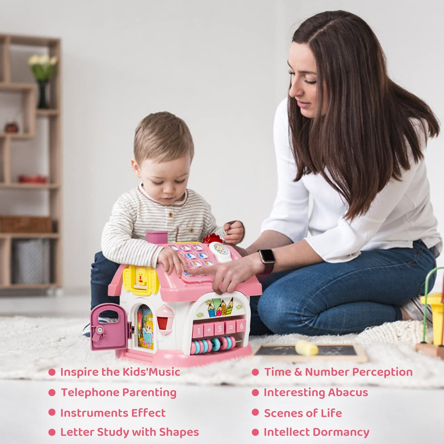 Marstone 8-in-1 Musical Learning House – Educational Toddler Toy for 6–24 Months