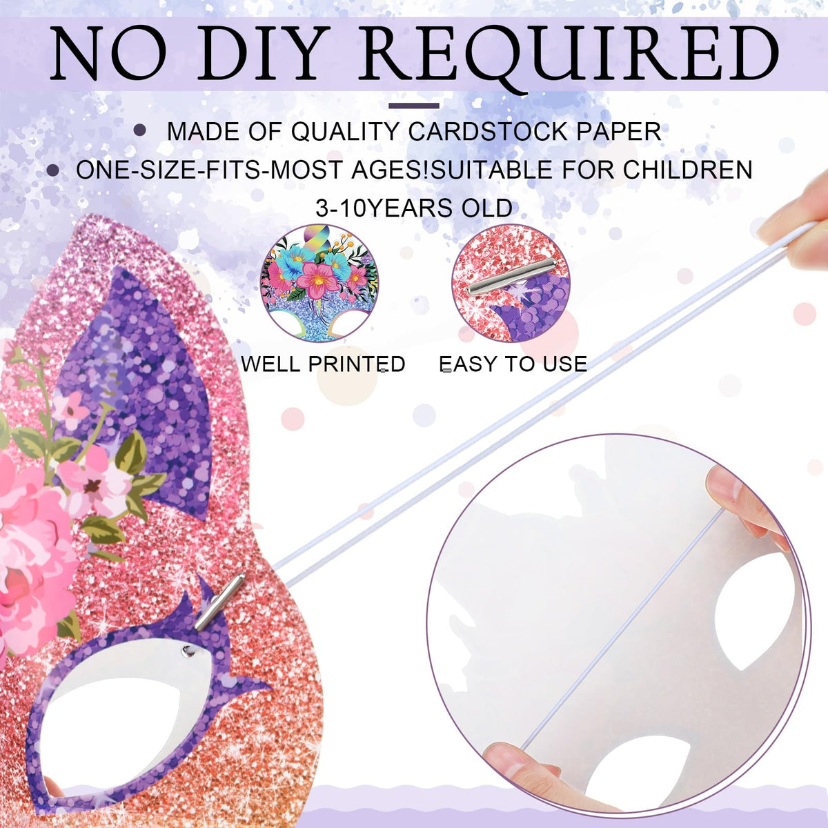 Marsui 32-Piece Unicorn Pattern Face Masks for Kids | Party Decor & Favors