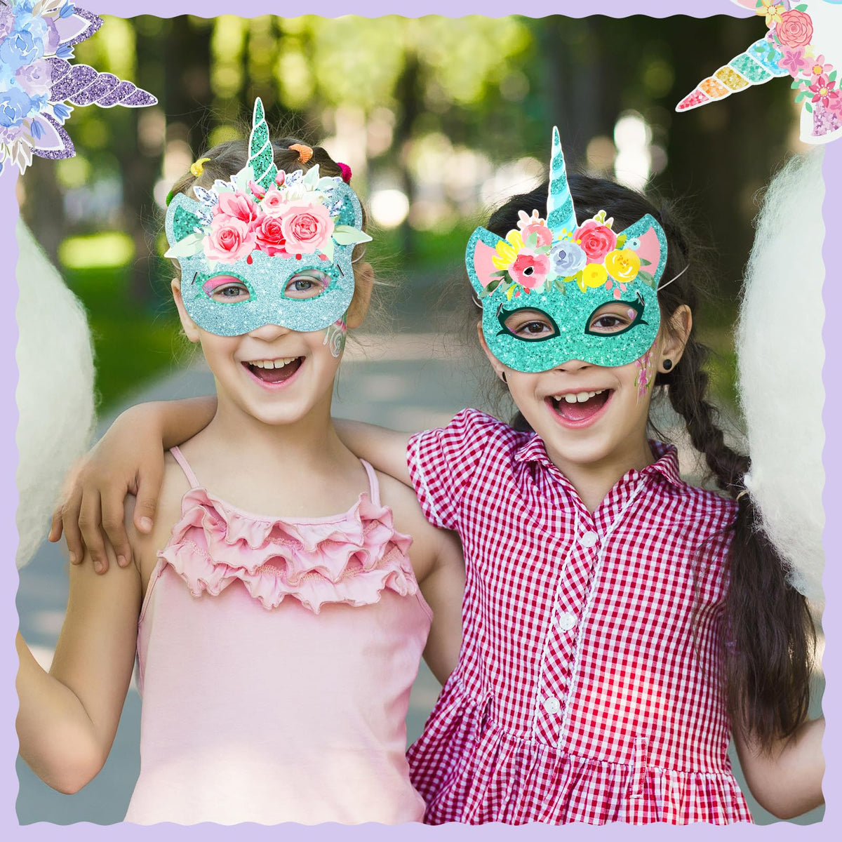 Marsui 32-Piece Unicorn Pattern Face Masks for Kids | Party Decor & Favors