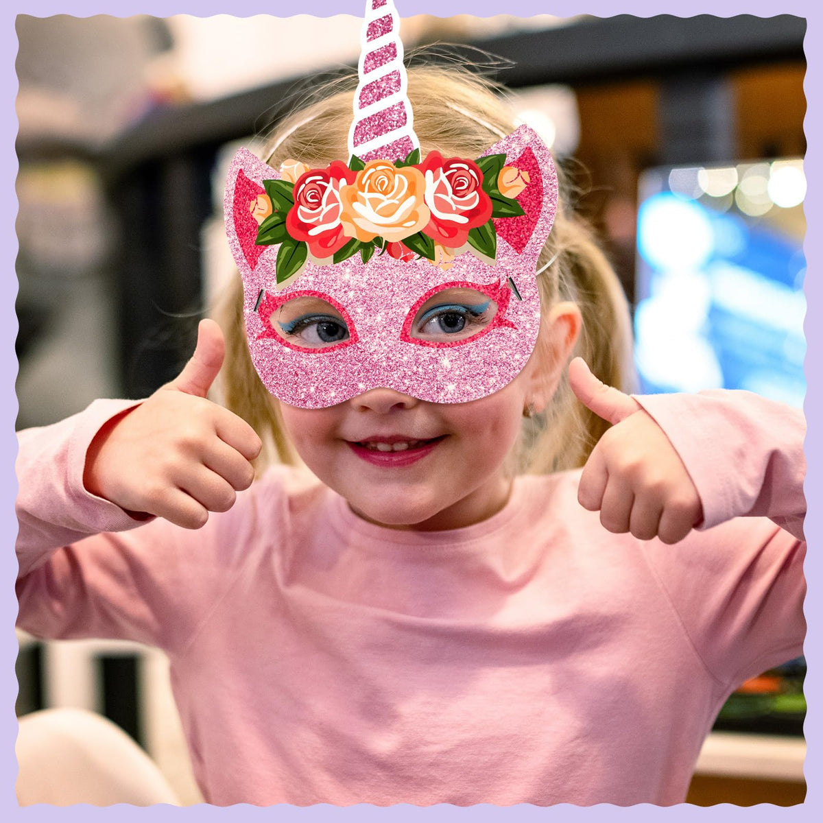 Marsui 32-Piece Unicorn Pattern Face Masks for Kids | Party Decor & Favors