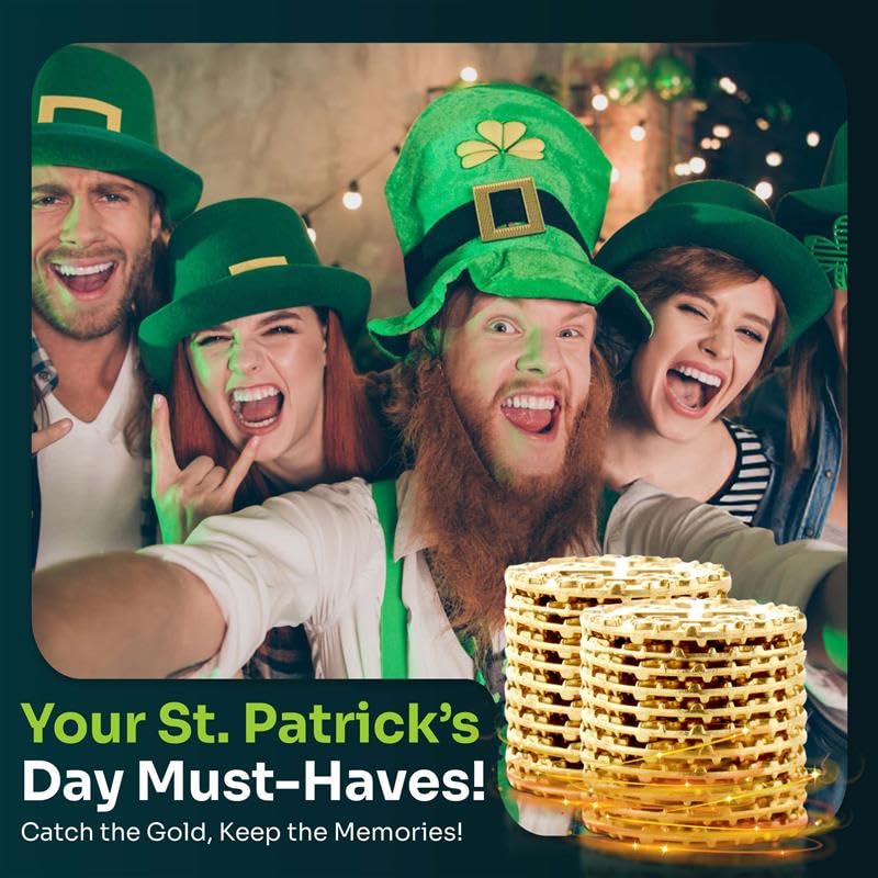 Mart Cobra Pirate Coins: 100 Gold Metal Doubloons for Kids | RPG Loot, St Patrick's Day Fun & Pirate Props