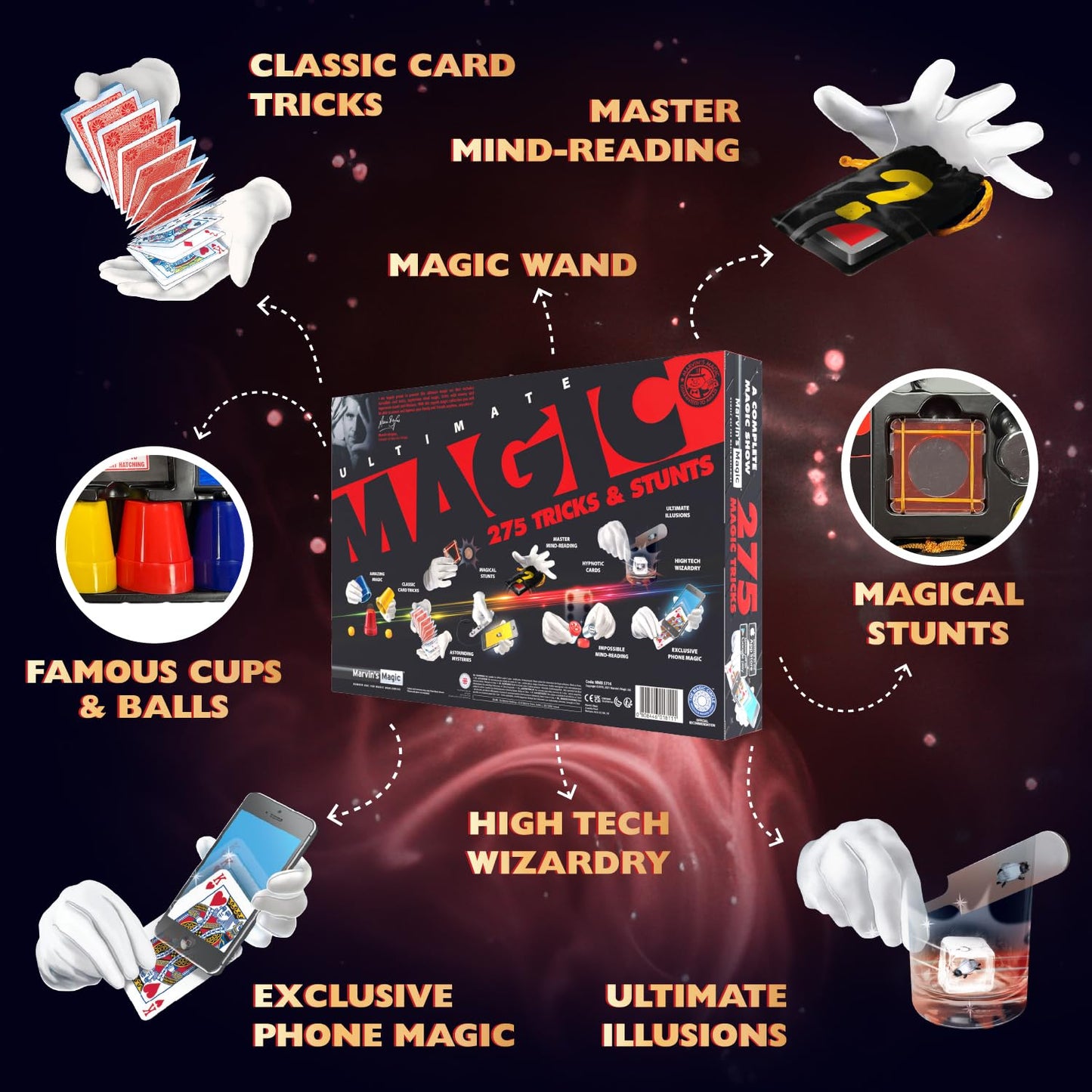 Marvin's Magic - 275 Ultimate Magic Tricks Set for Kids 8+ | 275 Mind-Blowing Tricks Included