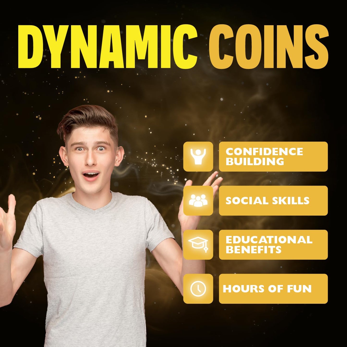 Marvin's Magic - The Dynamic Coins: Brass Coin Trick Set for All Levels | Magic Kit & Prank Fun