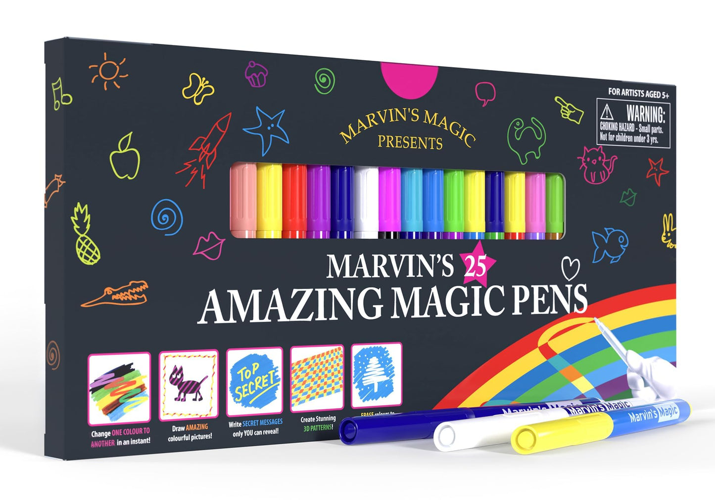 Marvin's Magic Original x25 Marker Pens – Color-Changing Art, 3D Lettering