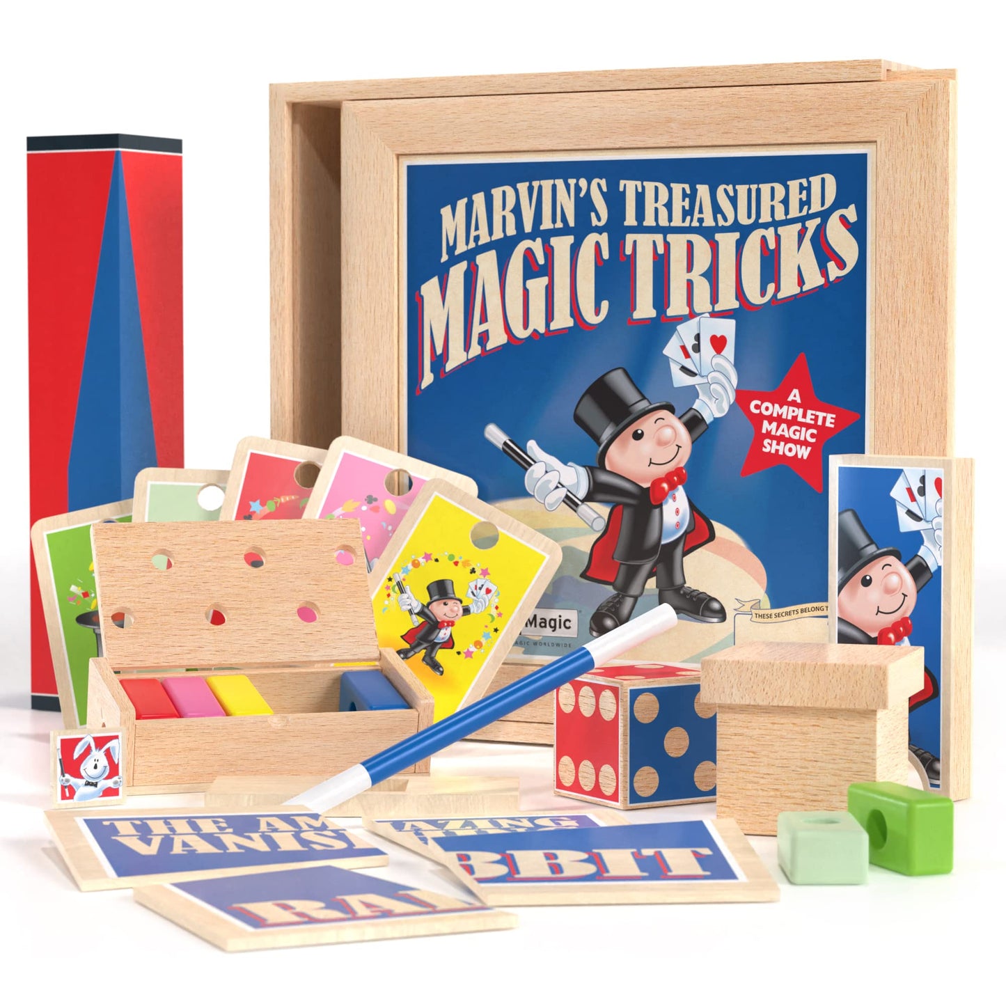 Marvin's Magic - Treasured Tricks Wooden Deluxe Set | Gifts for Kids & Adults