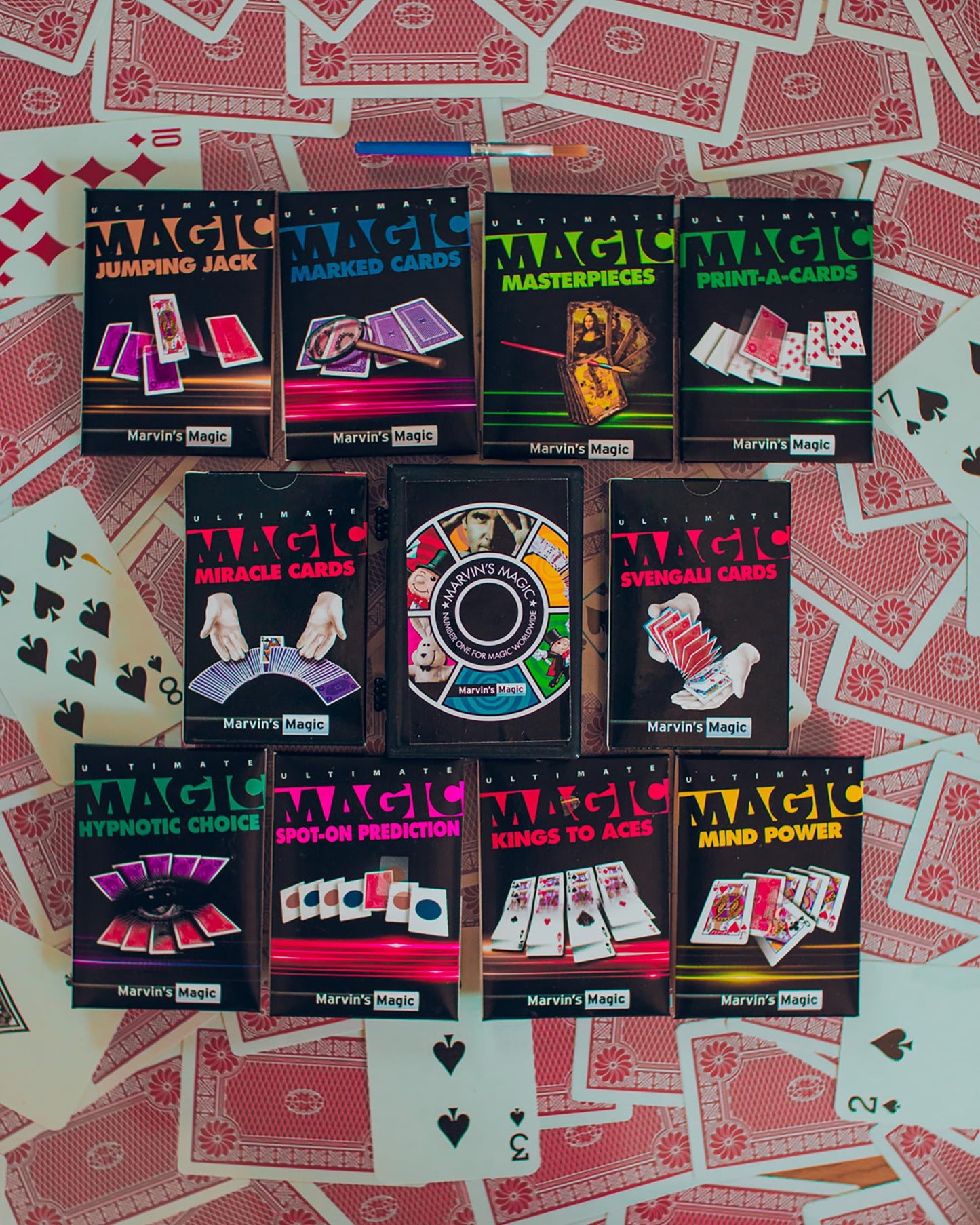 Marvin's Magic Ultimate 250 Card Tricks Set – 250 Tricks + Illustrated Guide