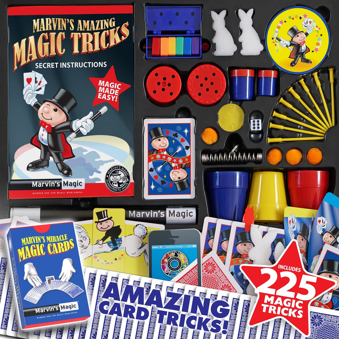 Marvin's Magic Kids Set: 225 Tricks Deluxe Edition for Ages 6+
