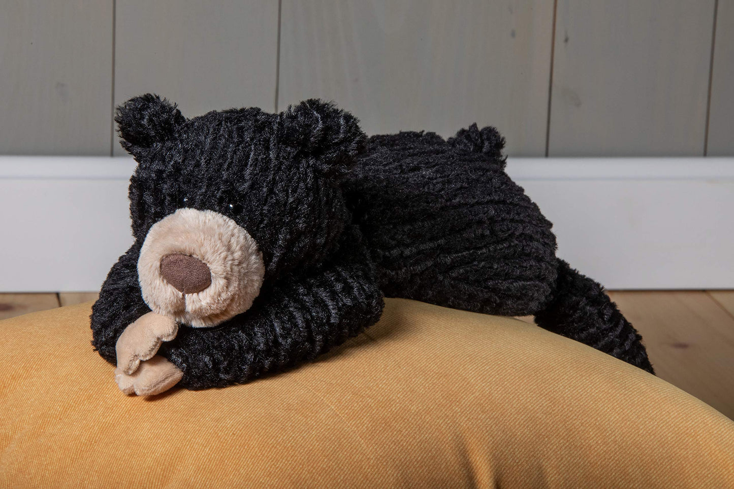 Mary Meyer Cozy Toes Black Bear Plush Toy — 17-Inch Soft Cuddle Buddy
