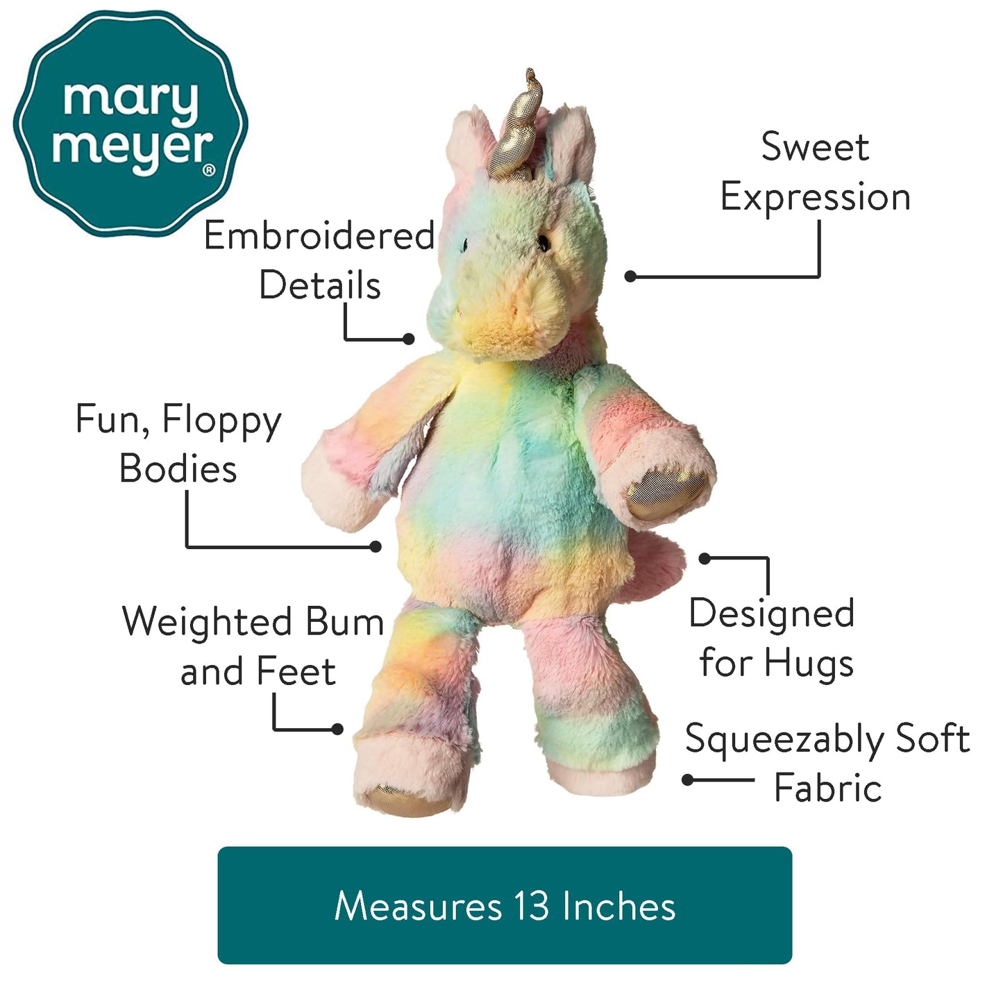 Mary Meyer Fro-Yo Unicorn — Marshmallow Zoo Plush, 13-Inch