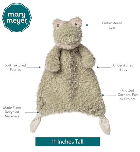 Mary Meyer Lovey Again Friends Frog – 11-Inch Recycled Materials Snuggle Toy