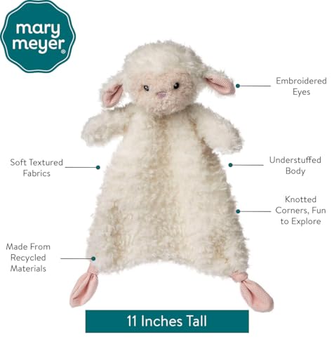 Mary Meyer Lovey for Babies - Again Friends Lamb, 11-Inch Soft Snuggle Toy from Recycled Materials
