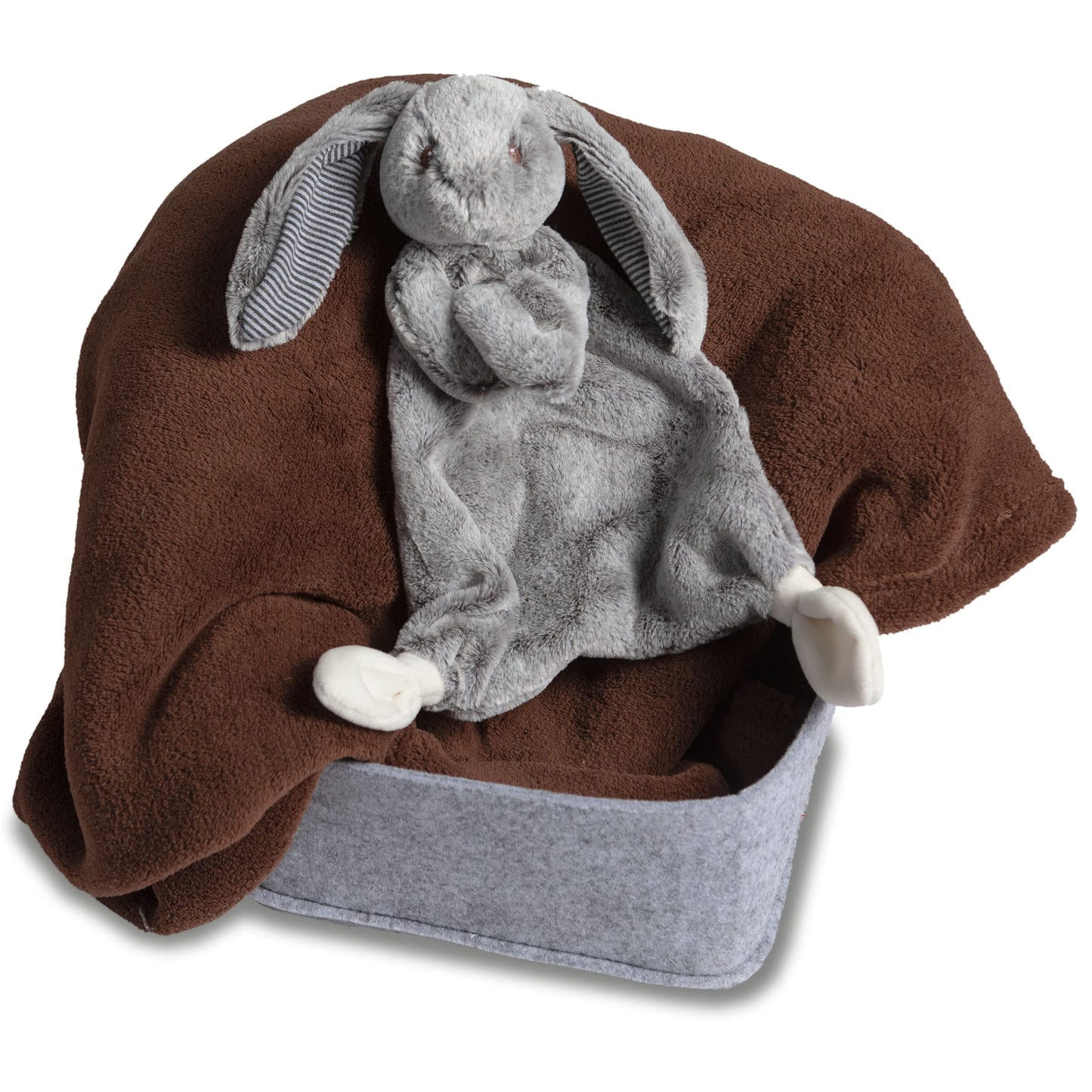 Mary Meyer Lovey Silky Bunny – 13-Inch Grey Plush Toy for Babies