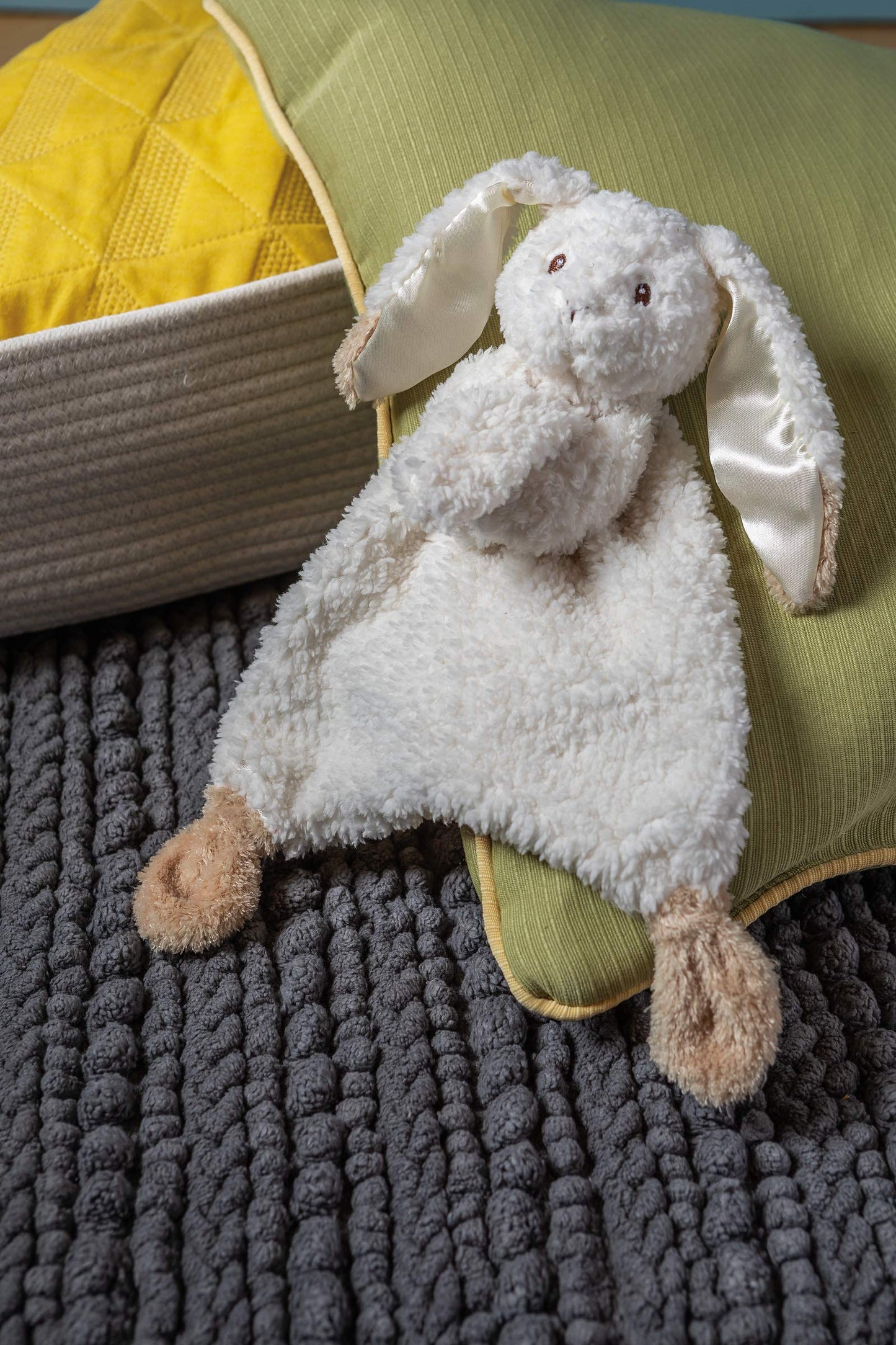 Mary Meyer Lovey Soft Toy – 13-Inch Oatmeal Bunny with Attached Blanket