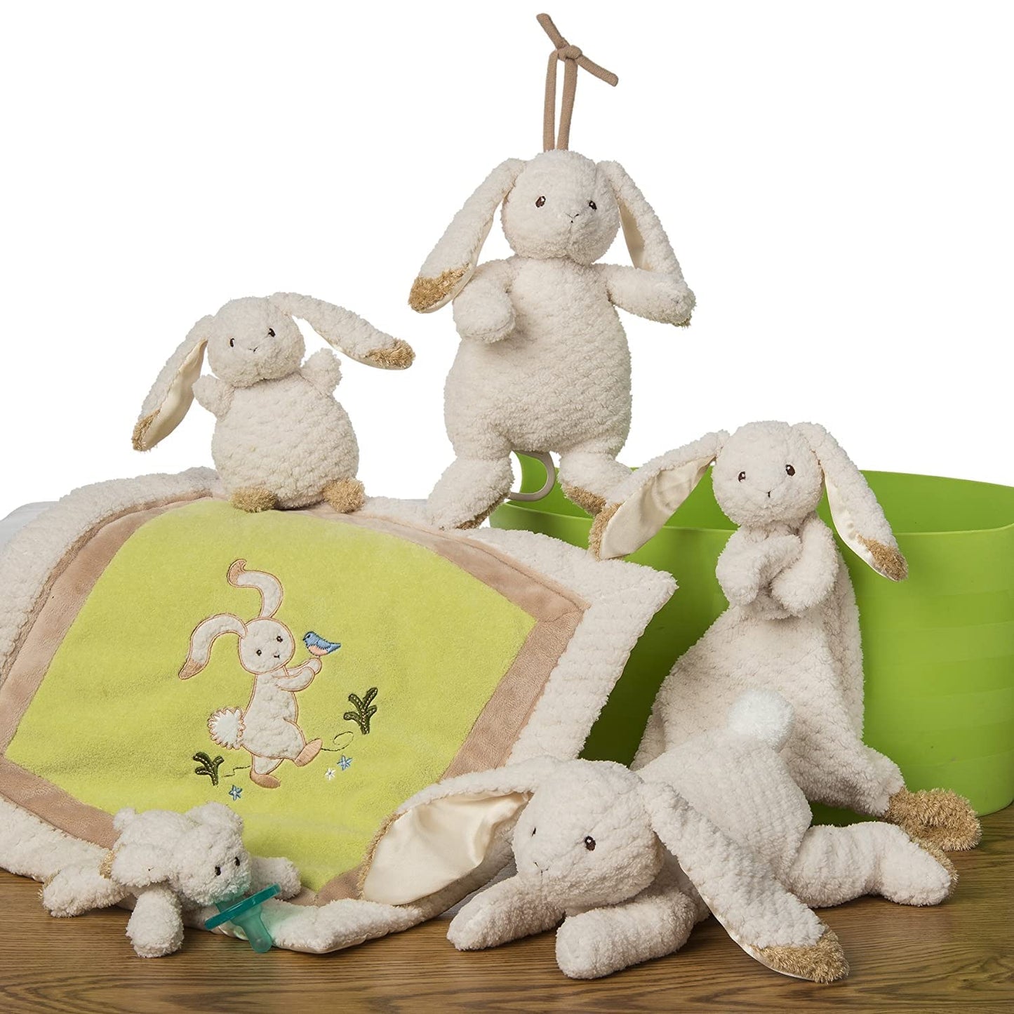 Mary Meyer Lovey Soft Toy – 13-Inch Oatmeal Bunny with Attached Blanket