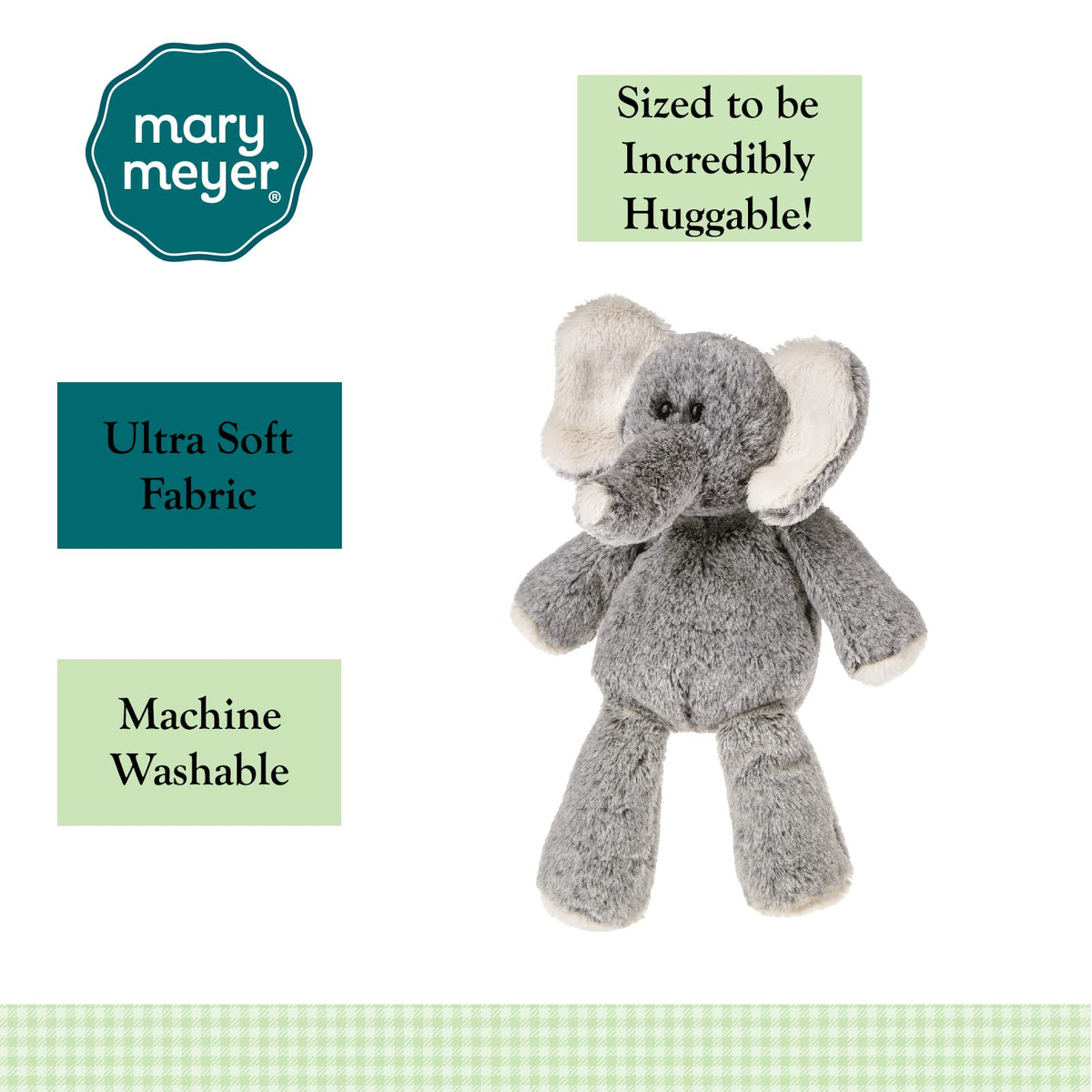 Mary Meyer Marshmallow Junior Elephant Soft Toy — 9-Inch Plush