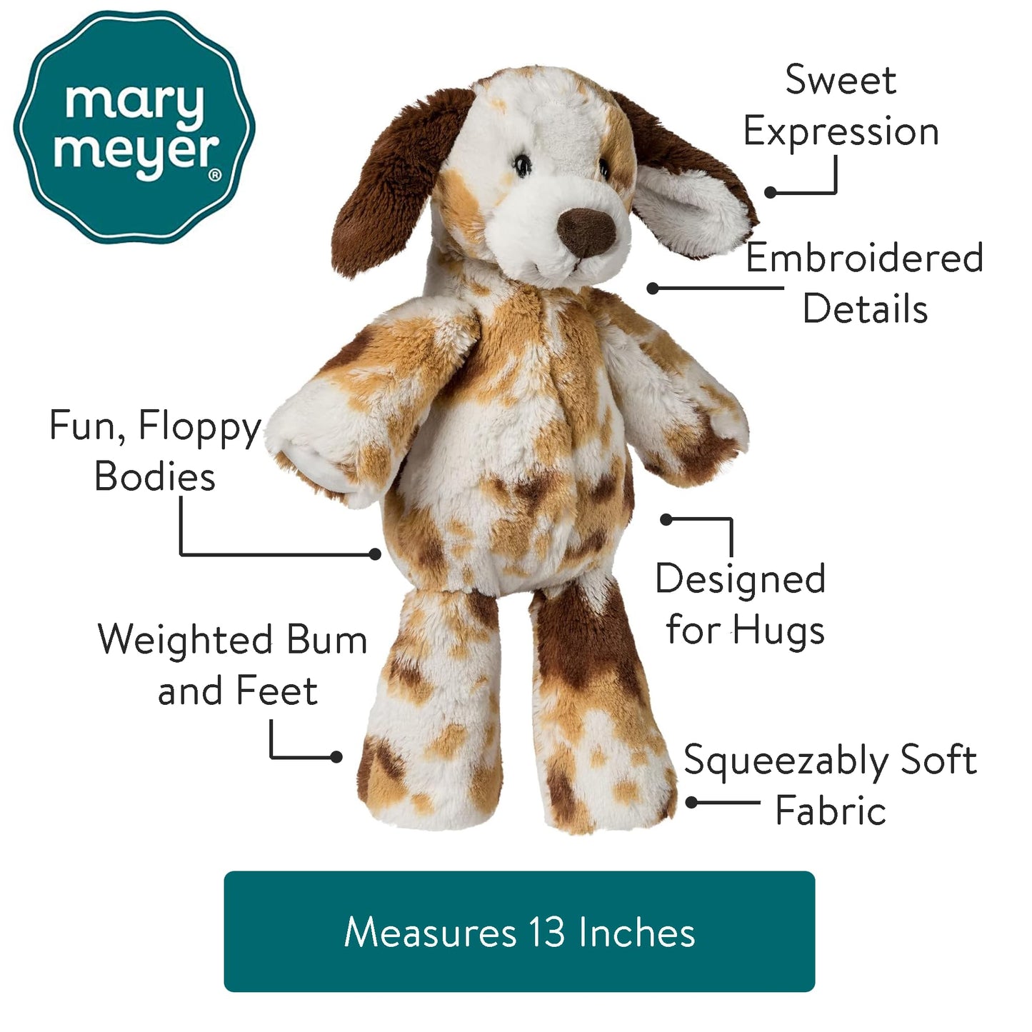 Mary Meyer Marshmallow Zoo S'mores Puppy — 13-Inch Soft Plush Toy