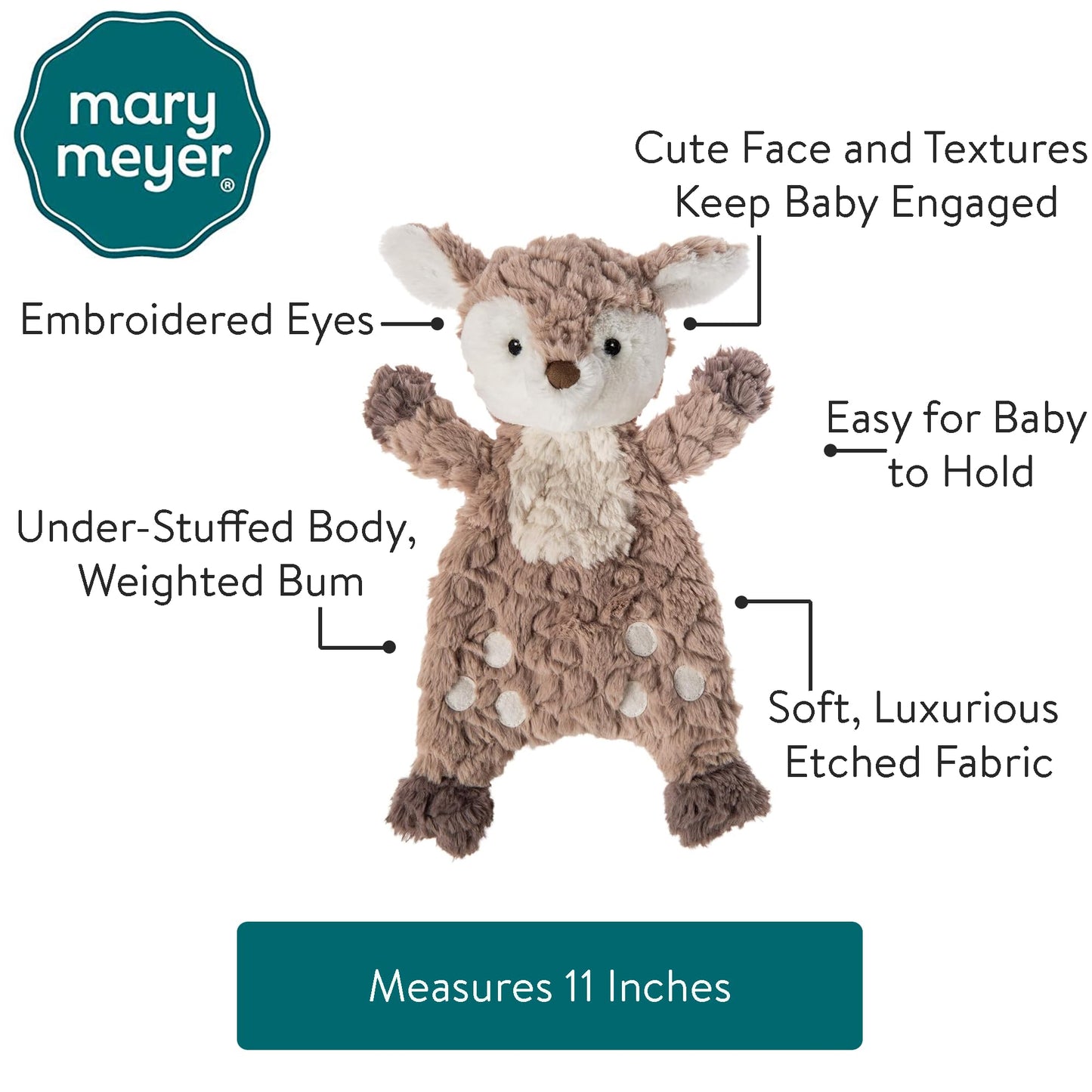 Mary Meyer Putty Lovey Fawn — 11-Inch Ultra-Soft Nursery Toy